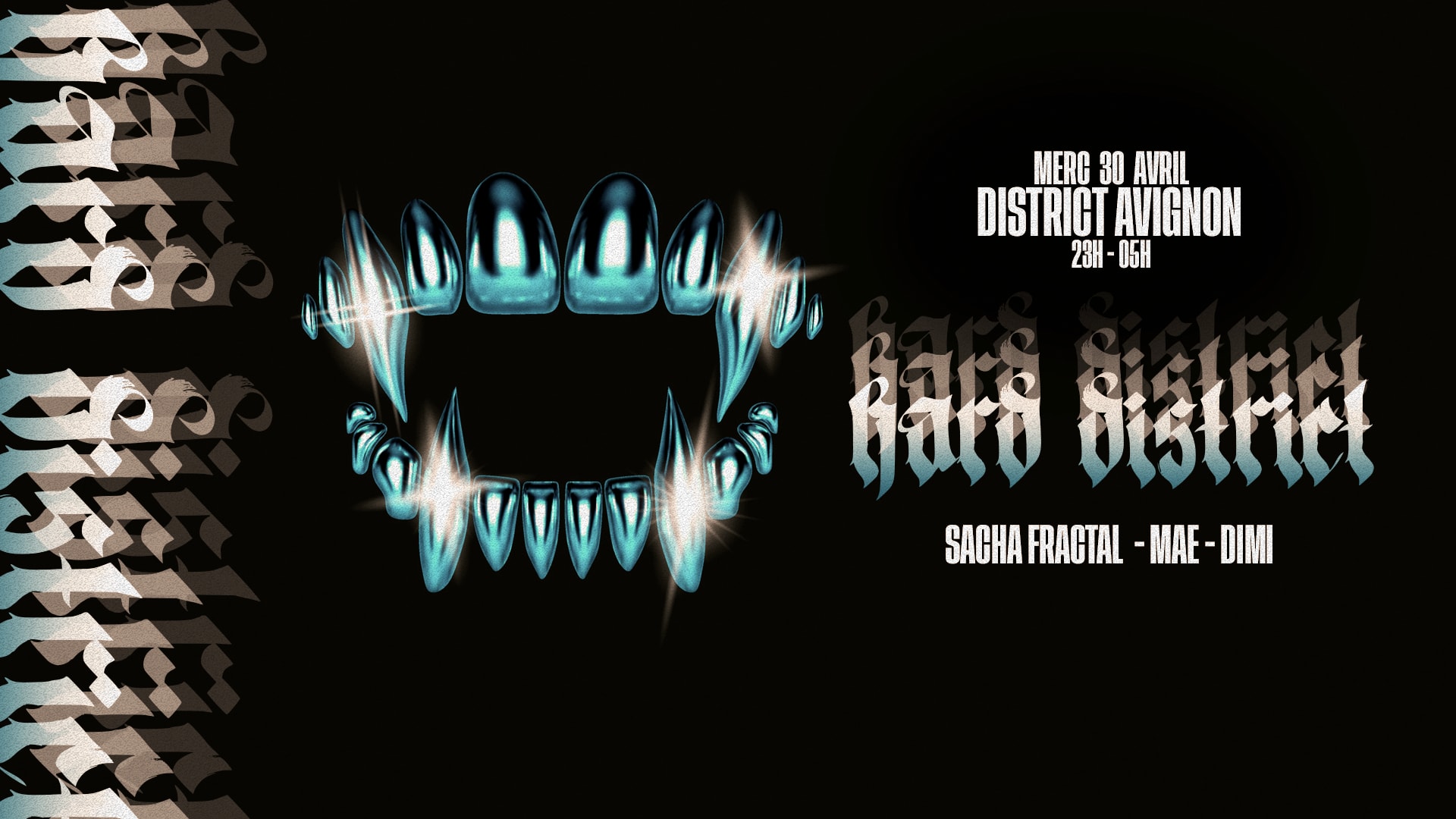 Hard District : Sacha Fractal - Mae - Dimi Cover