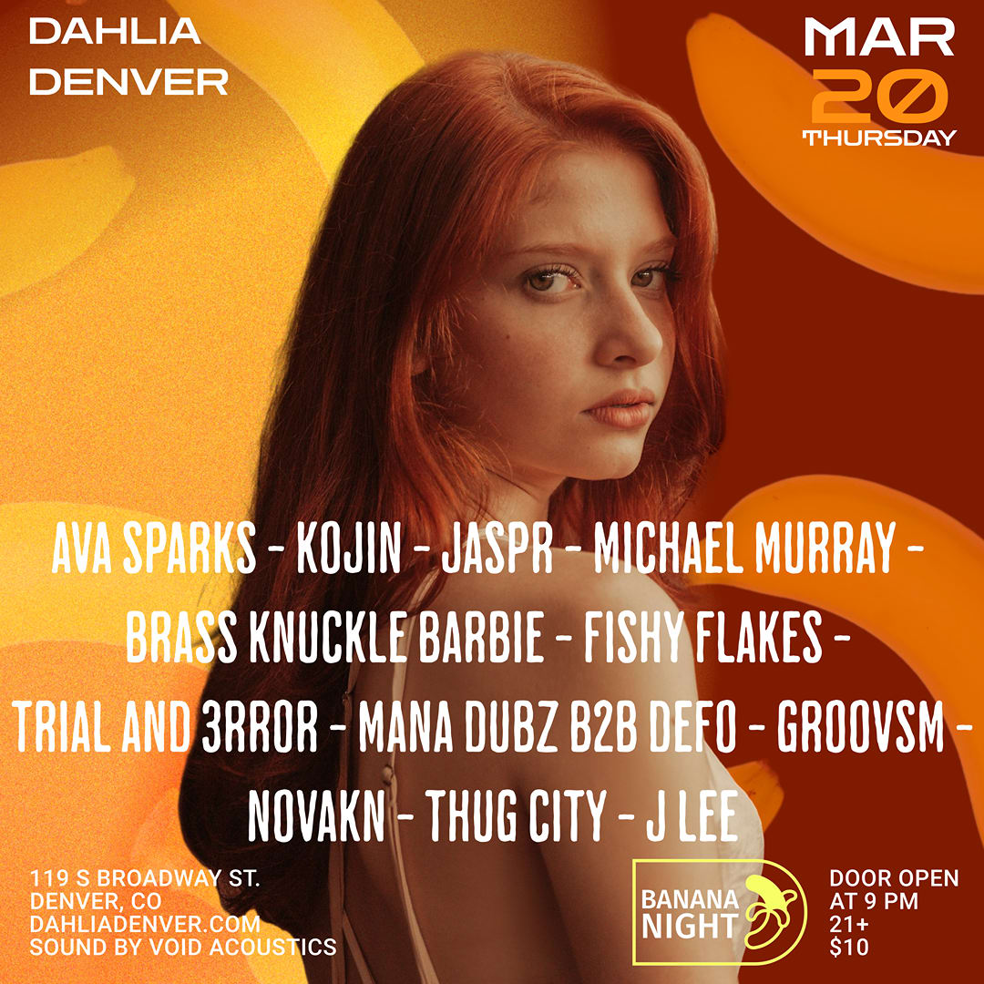 Banana Night Denver At Dahlia (21+ Only) Cover