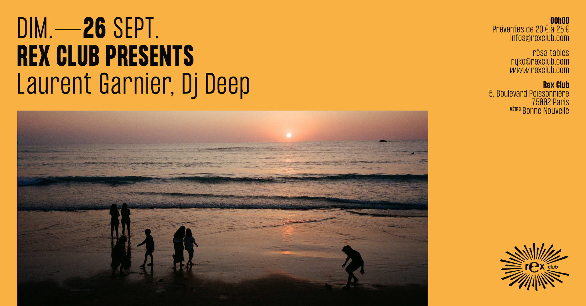 Rex Club Presents : Laurent Garnier, Dj Deep Cover