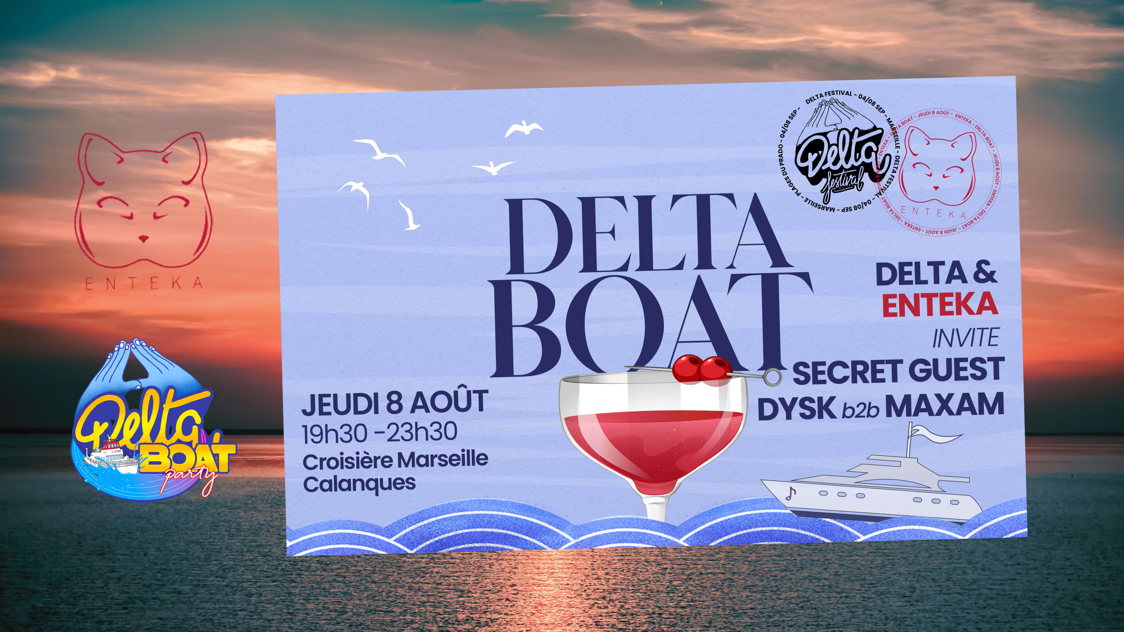 Delta Boat Party X Enteka: Secret Dj + Guests Cover