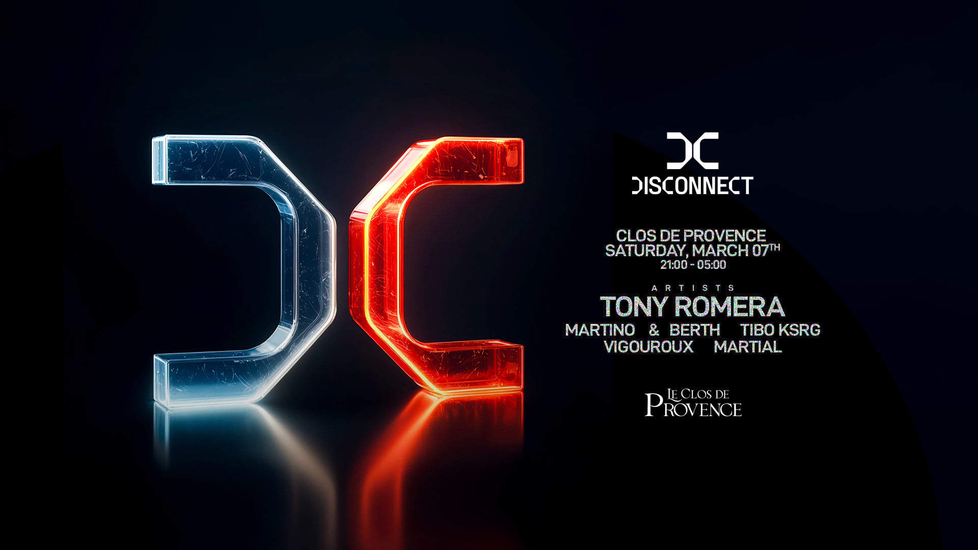 Disconnect - Tony Romera - Le Clos De Provence - 07/03/26 Cover