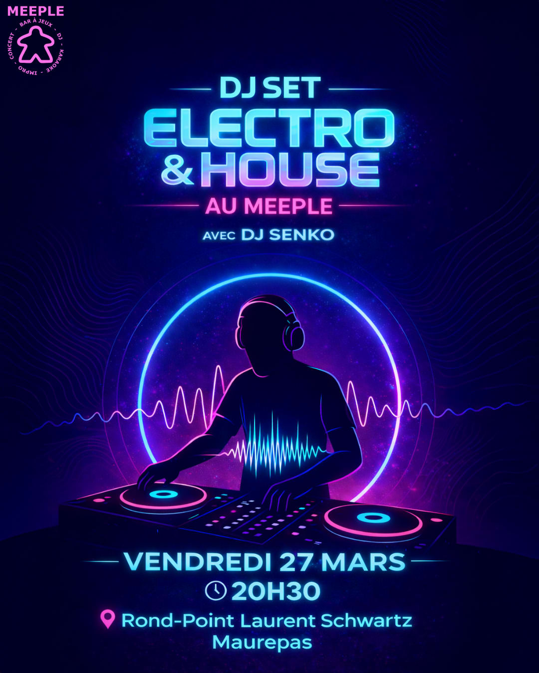Dj Set Electro & House Au Meeple - 27 Mars Cover