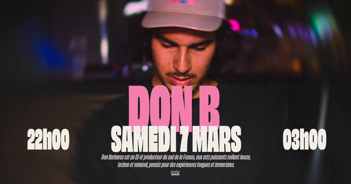 Soirée Electro, House Sur Une Péniche - Don B Cover