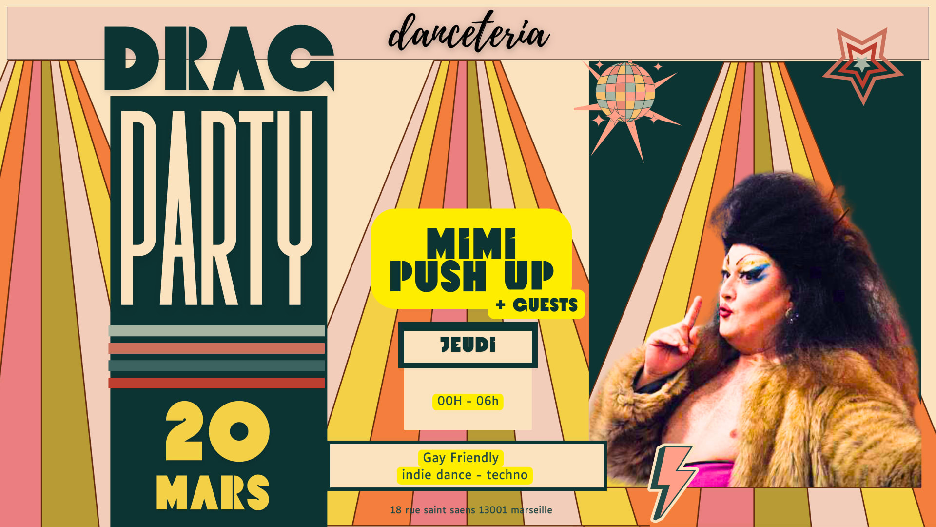 Drag Party (Mimi Push Up + Guests) @ Danceteria Cover