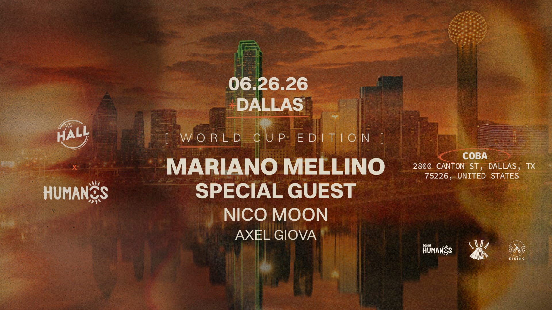Humanos X The Hall - Dallas (World Cup Edition) Cover
