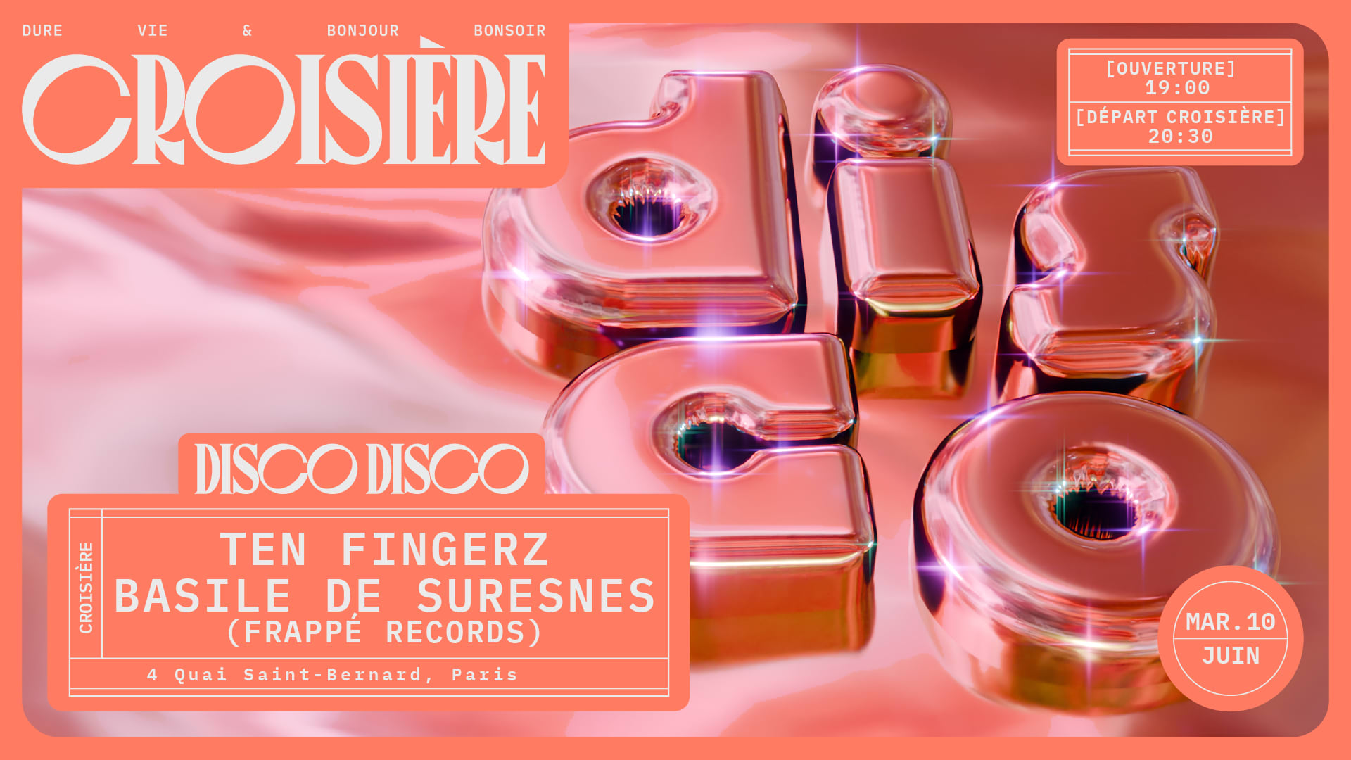 Disco Disco Croisière : Basile De Suresnes & Ten Fingerz Cover