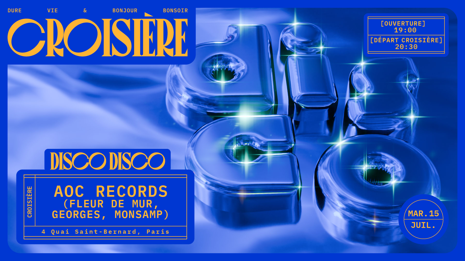 Disco Disco Croisière : Aoc Records (Fleur De Mur & More) Cover