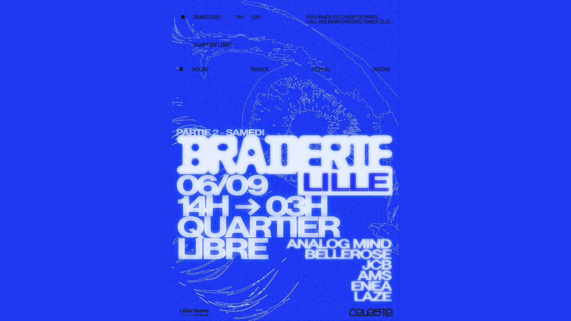Braderie : Lille Techno Culture + Céleste Cover