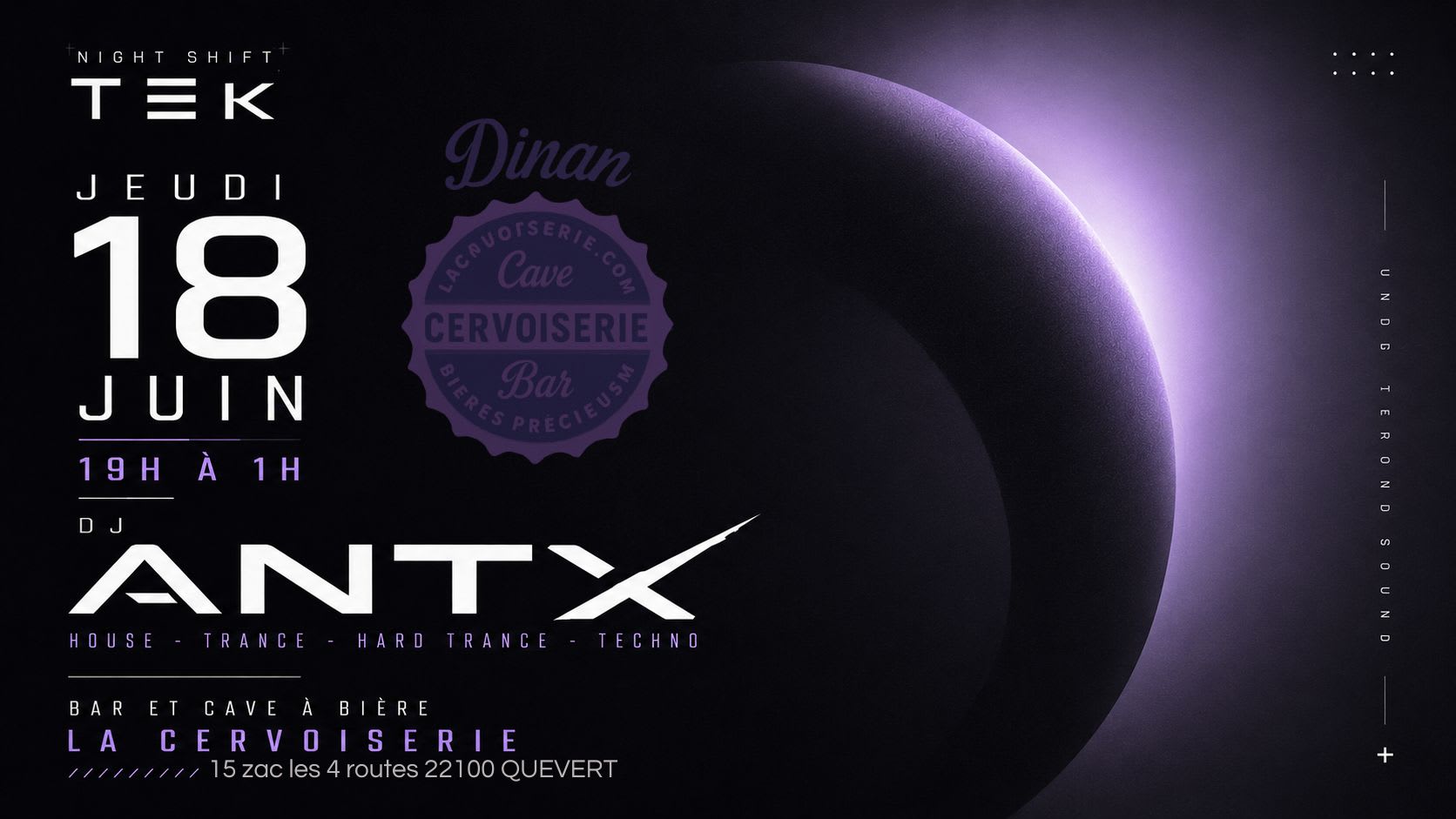 Night Shift Tek X Dj Antx Cervoiserie Dinan Cover