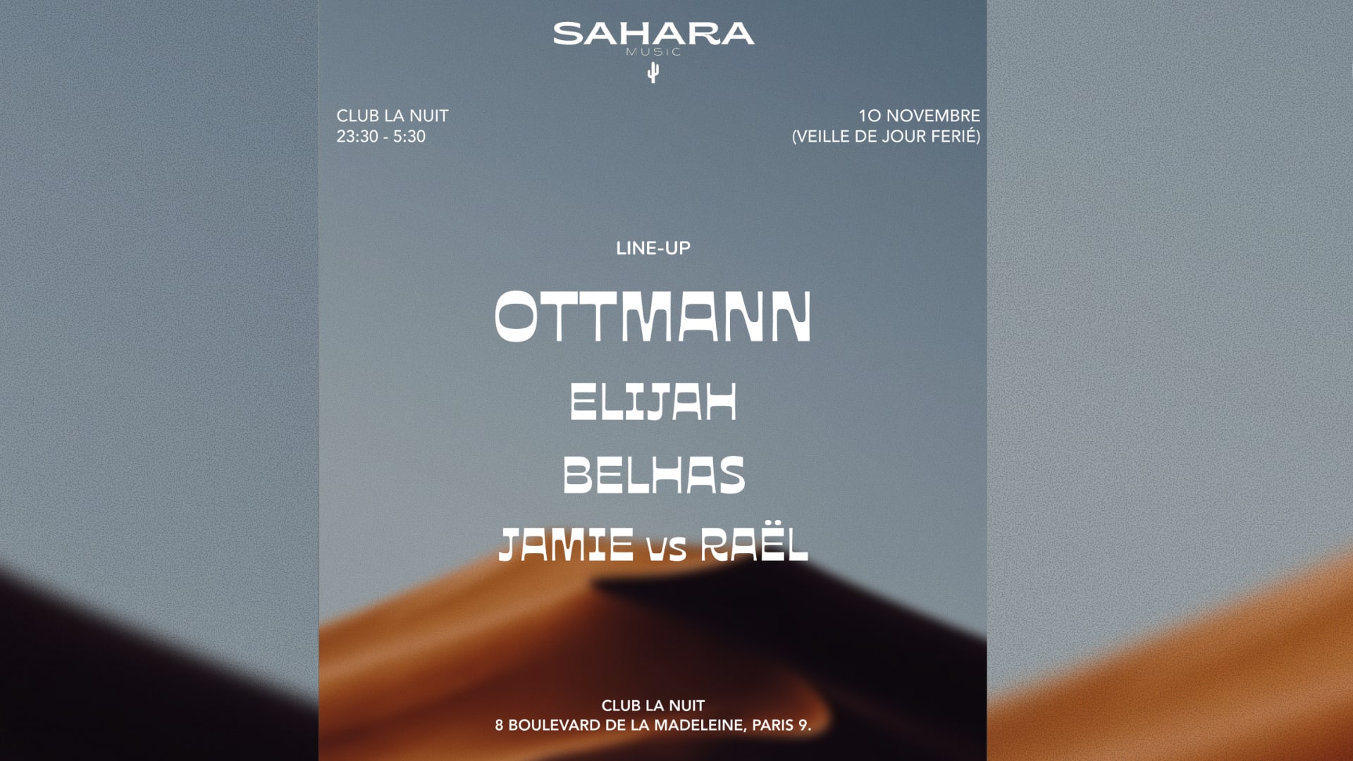 Sahara @Lanuitparis Cover