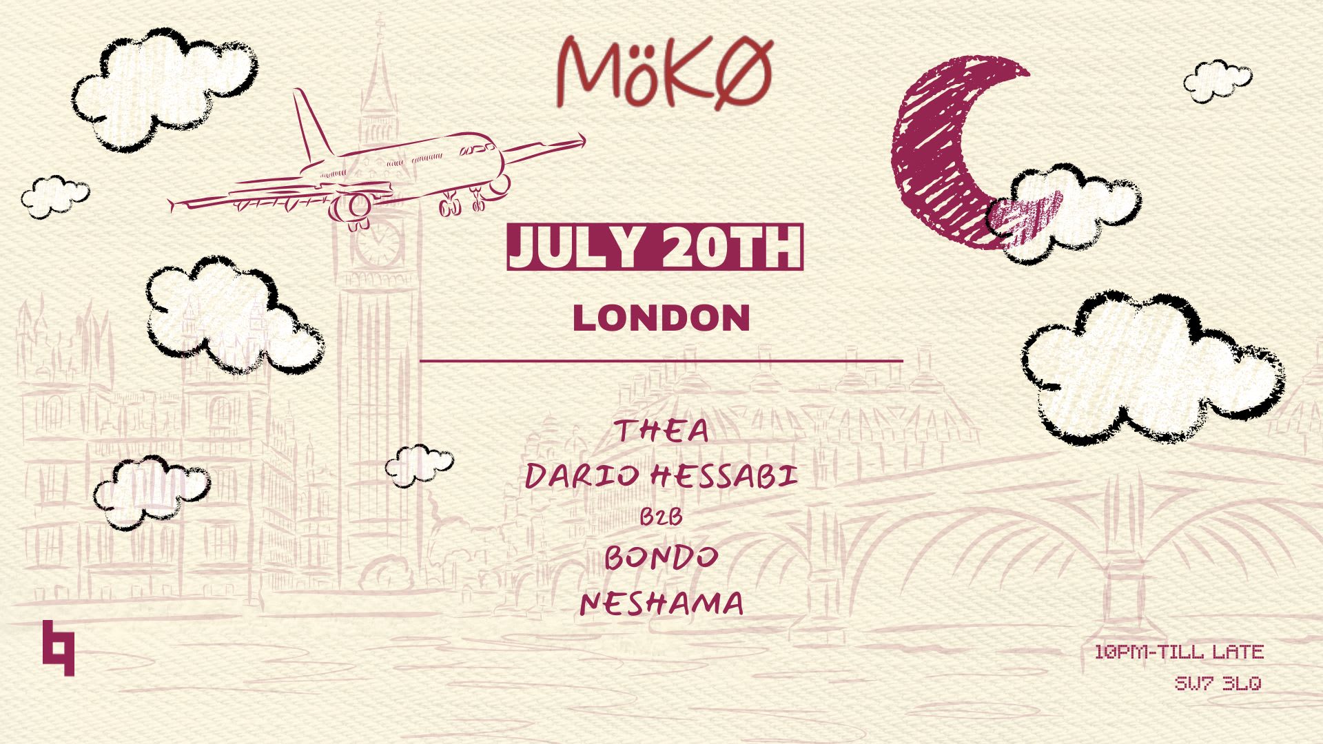 Mökø At B Club 20th July Cover