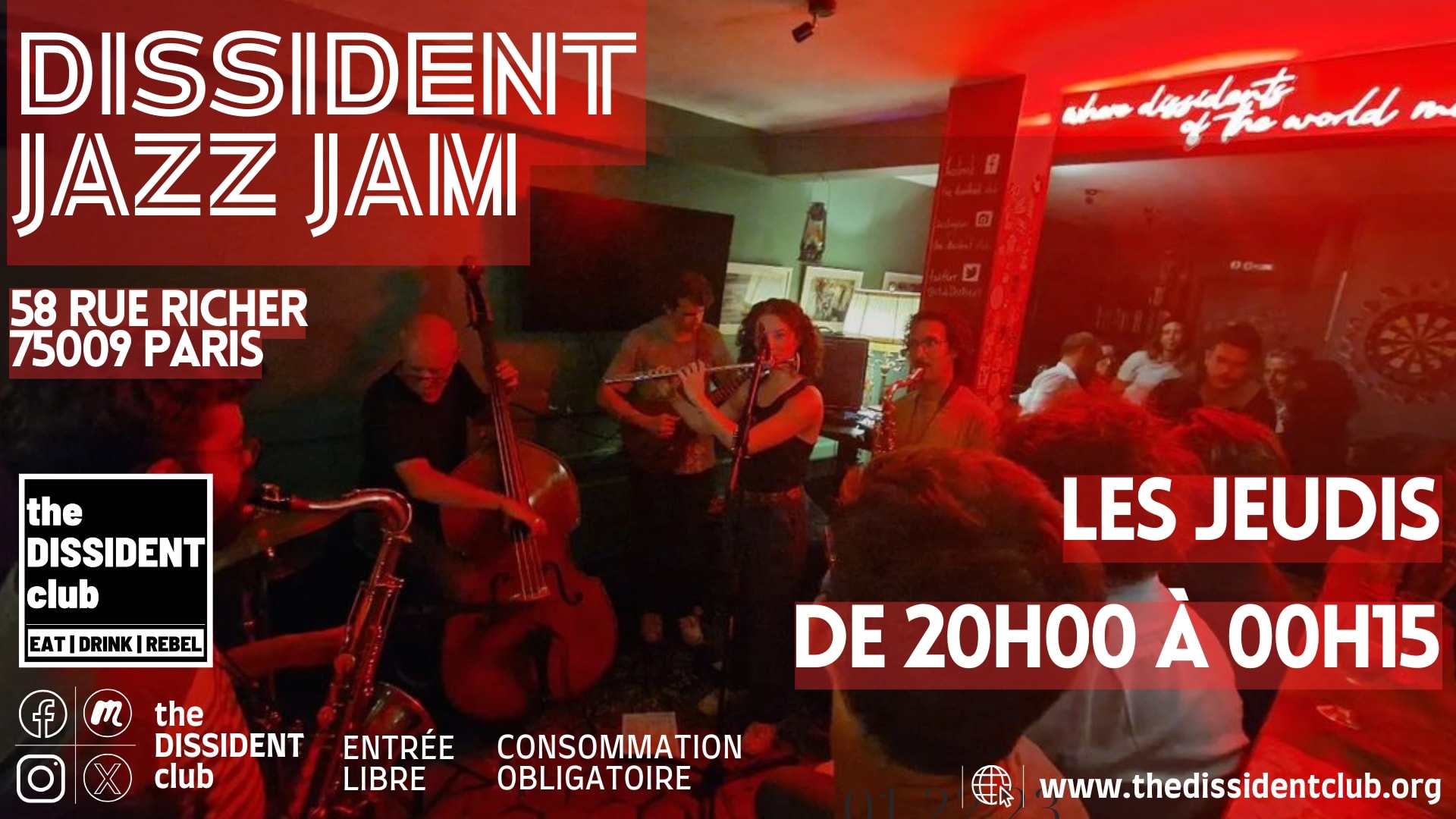 [Les Jeudis] Dissident Jazz Jam - Live Music - Cover