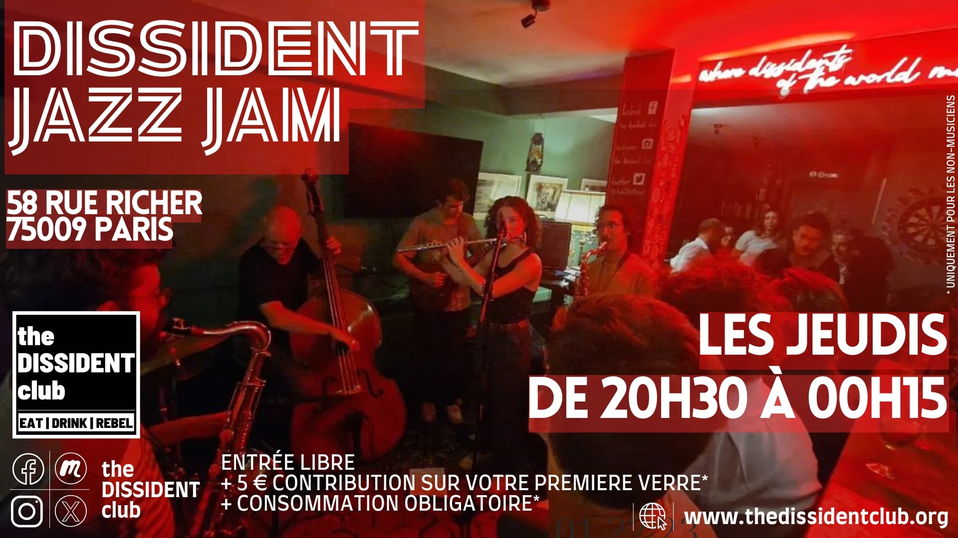 [Les Jeudis] Dissident Jazz Jam 21 August Cover