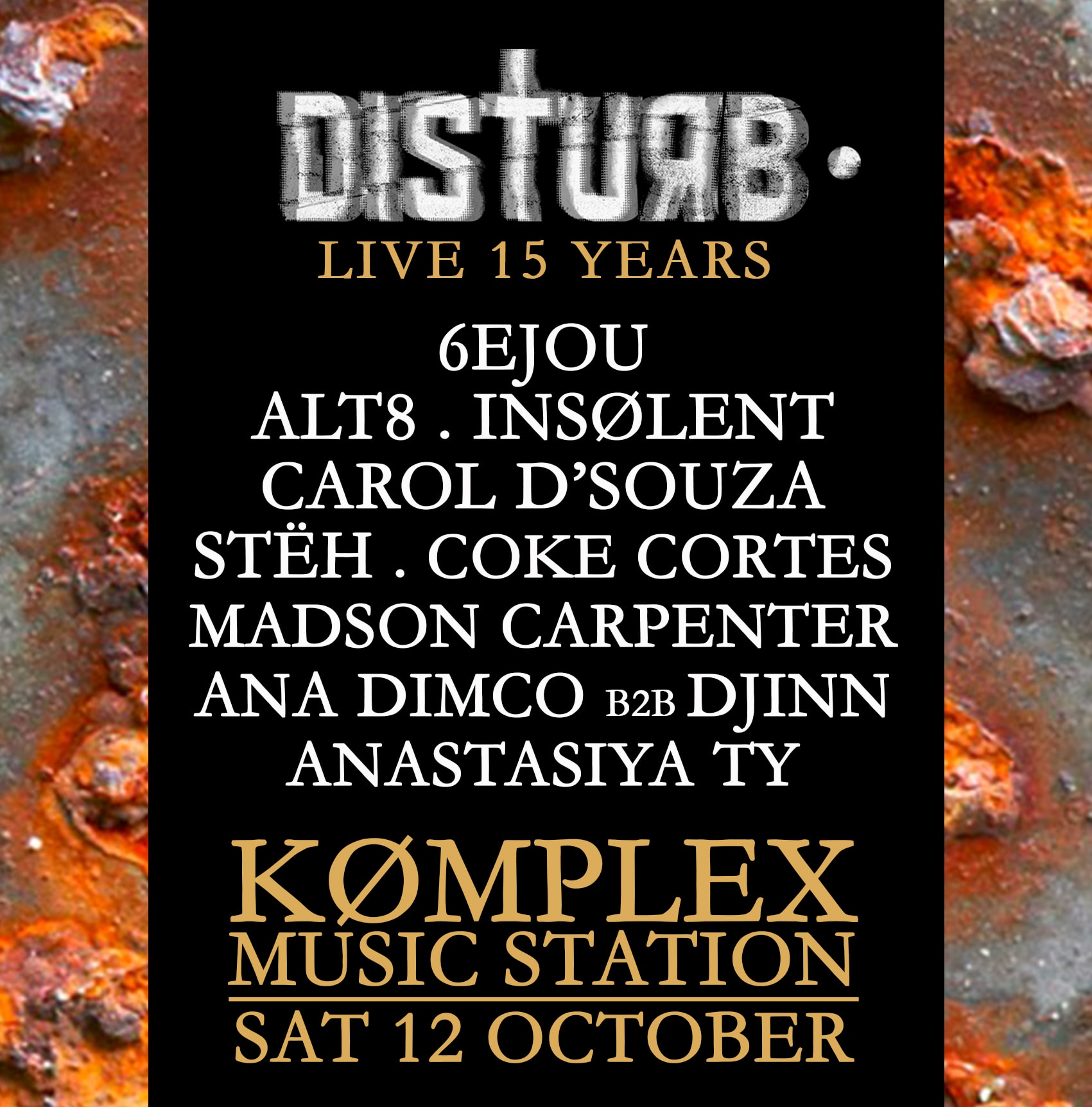 Disturb | Live 15 Years W/ 6ejou [Nl] Cover