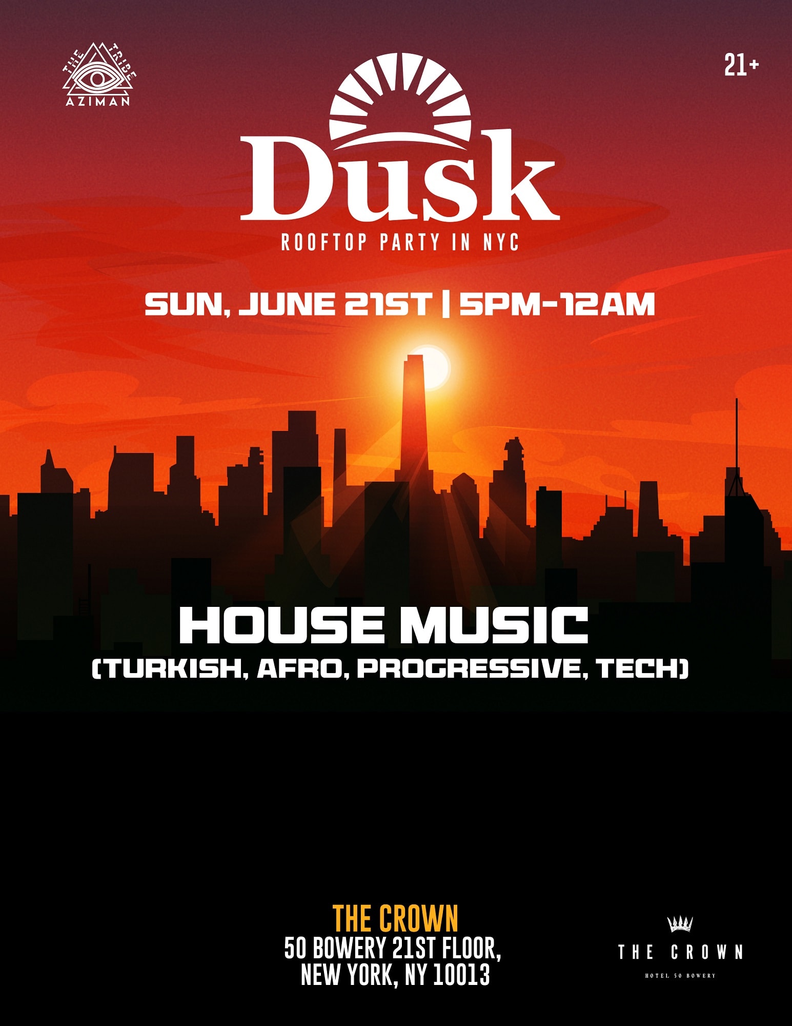 Dusk - Sunset Open Air Rooftop Party (Afro, Arabic, House) Cover