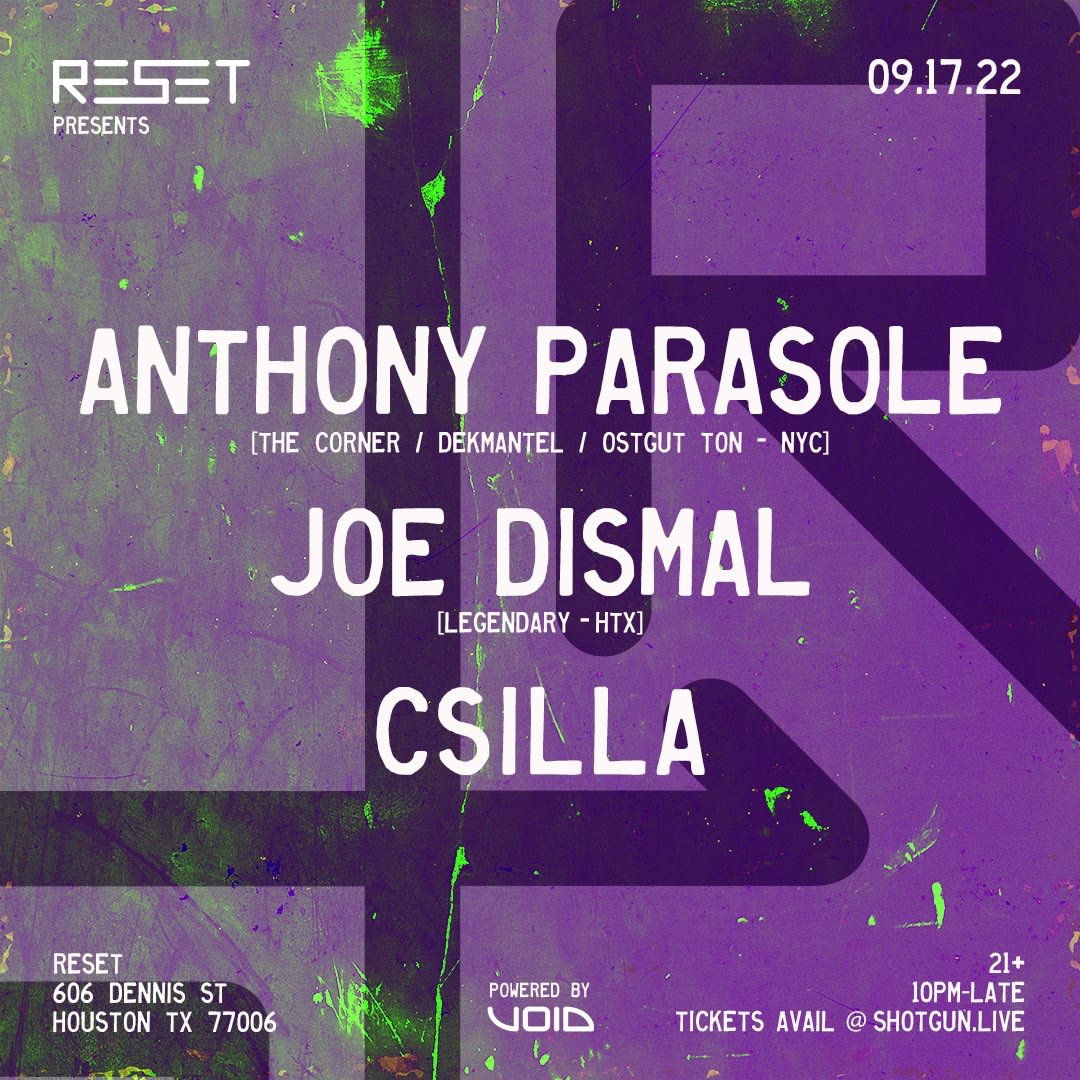 Anthony Parasole At Reset Cover