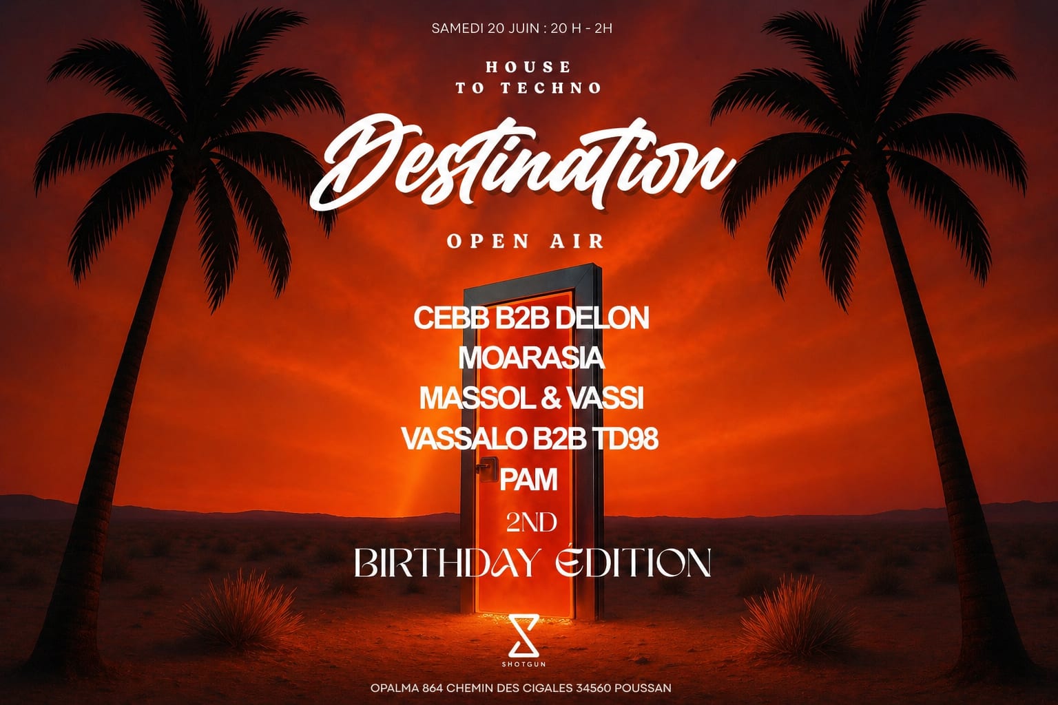 Destination Festival 2nd Birthday Opalma Opening Summer Cover