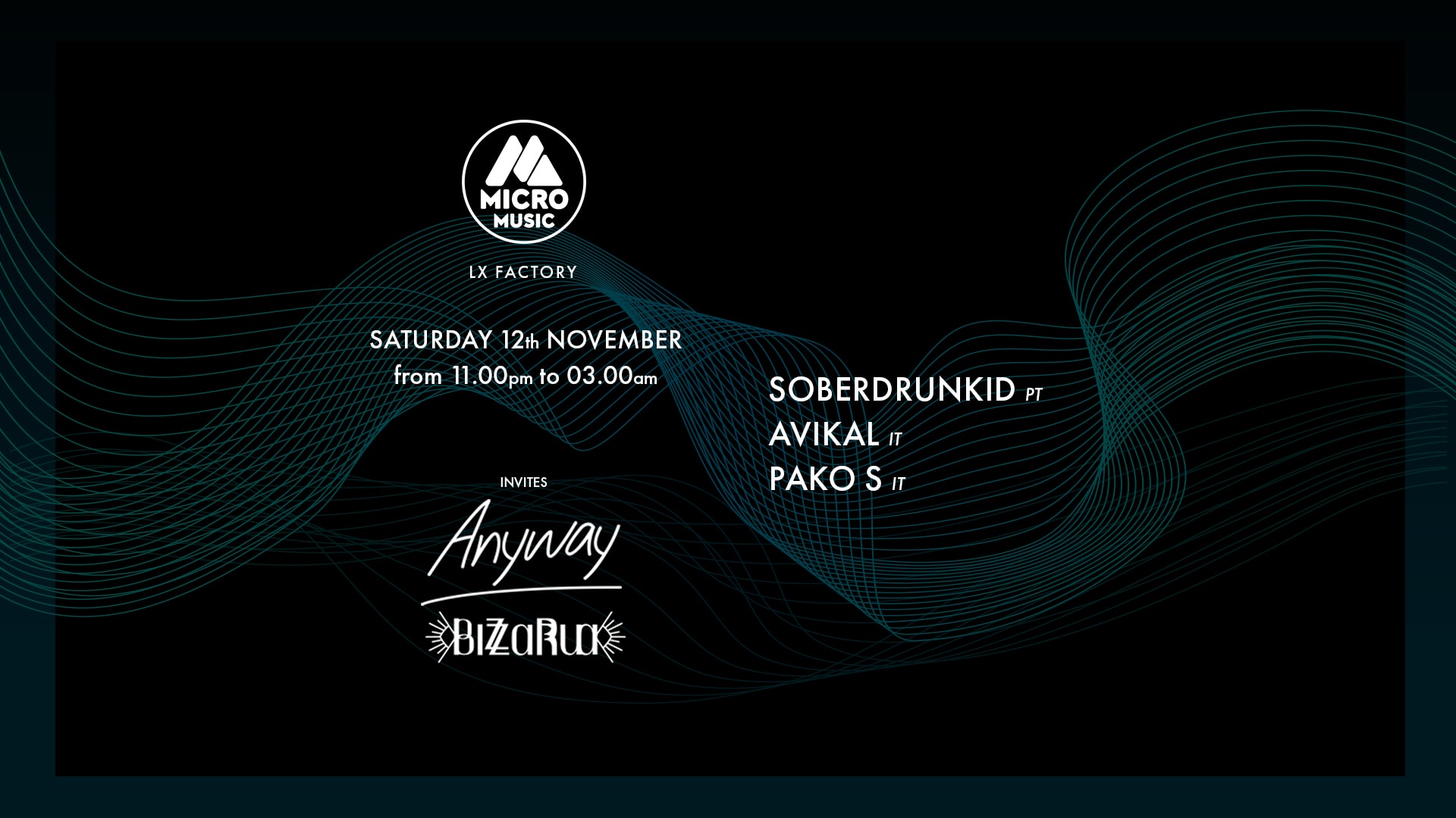 Micro Music Invites Anyway & Bizzarrua  -12.11 Cover