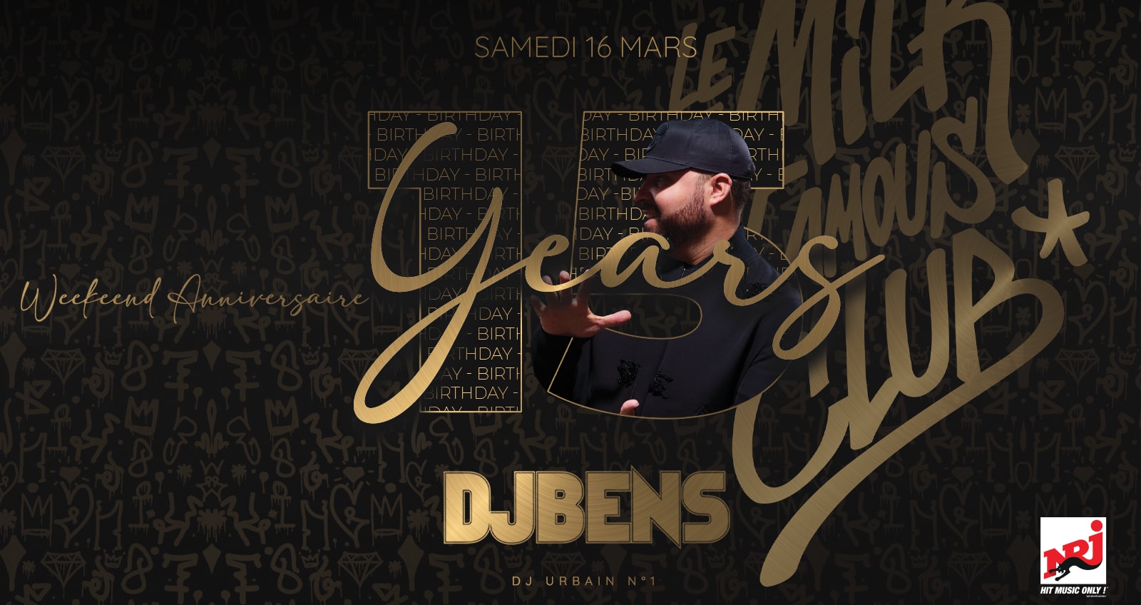 Birthday Milk 15 Years - Dj Bens  - Sam 16 Mars Cover