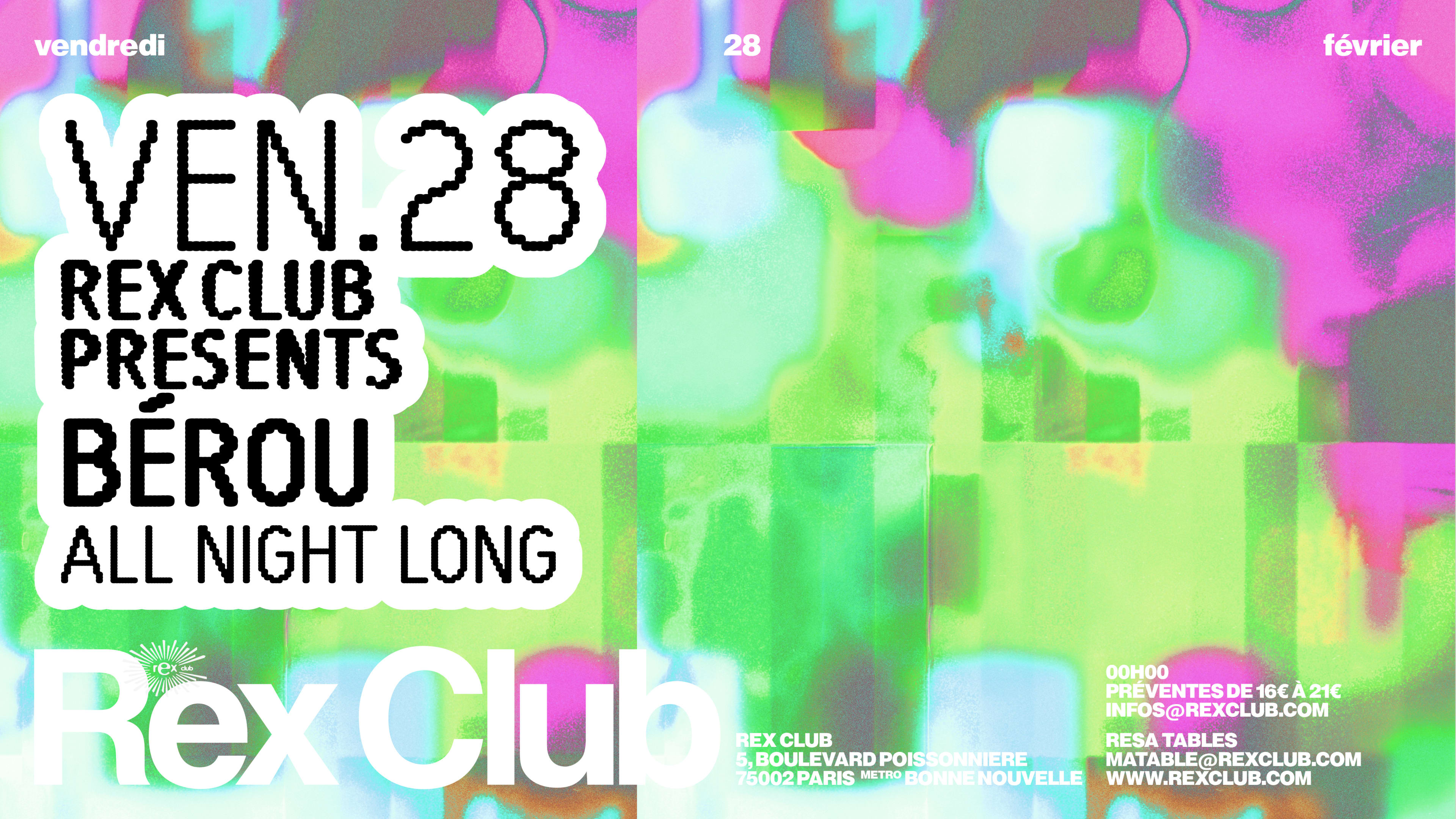 Rex Club Presents: Bérou All Night Long Cover