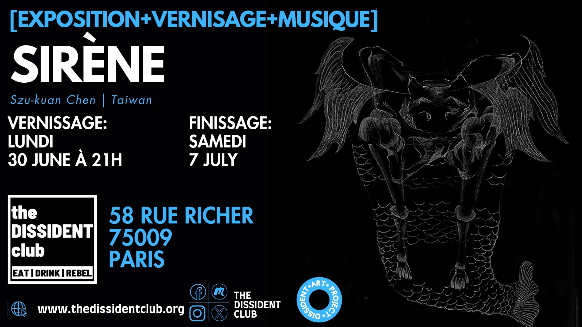 [Exposition+Vernisage+Musique] Sirène|Szu-Kuan Chen : Taiwan Cover