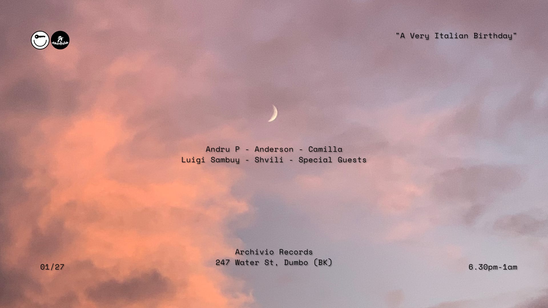 Encrypted: An Italian Birthday @ Archivio Records  Cover