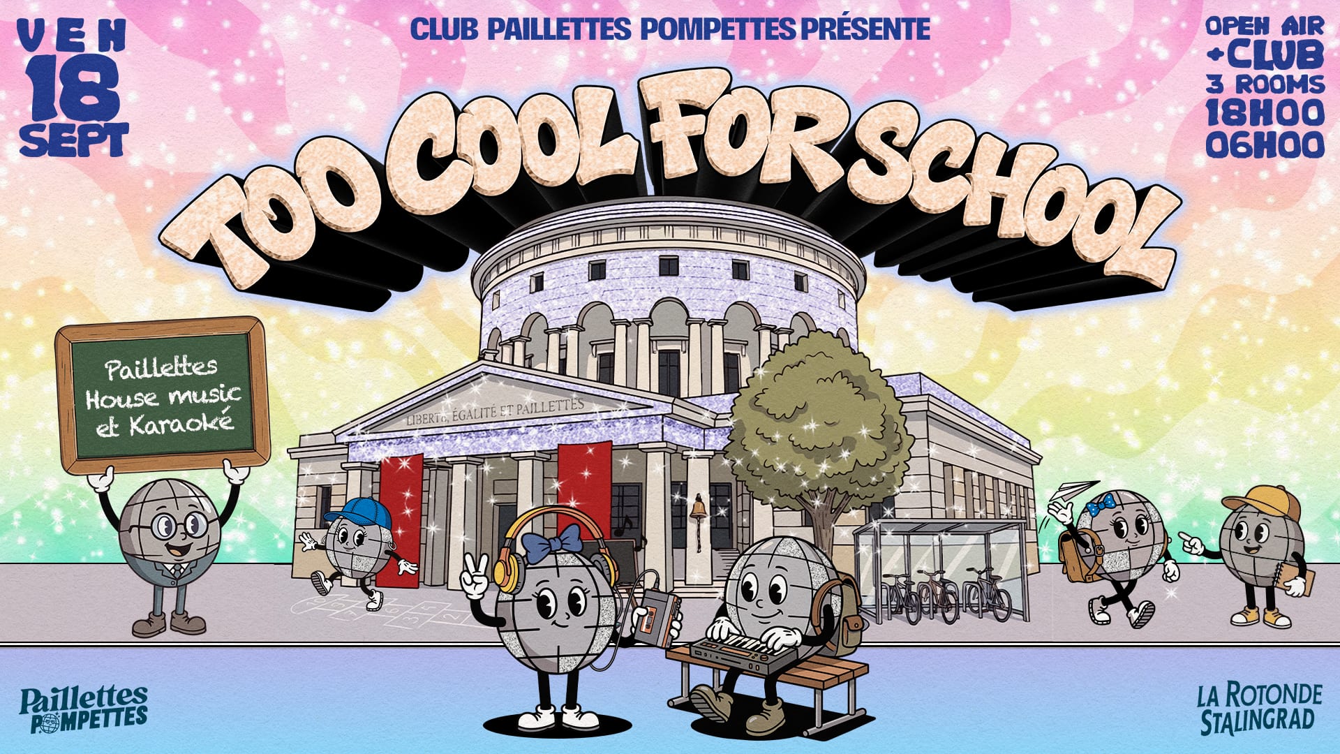 Club Paillettes Pompettes Xxl : Too Cool For School ✷ Cover