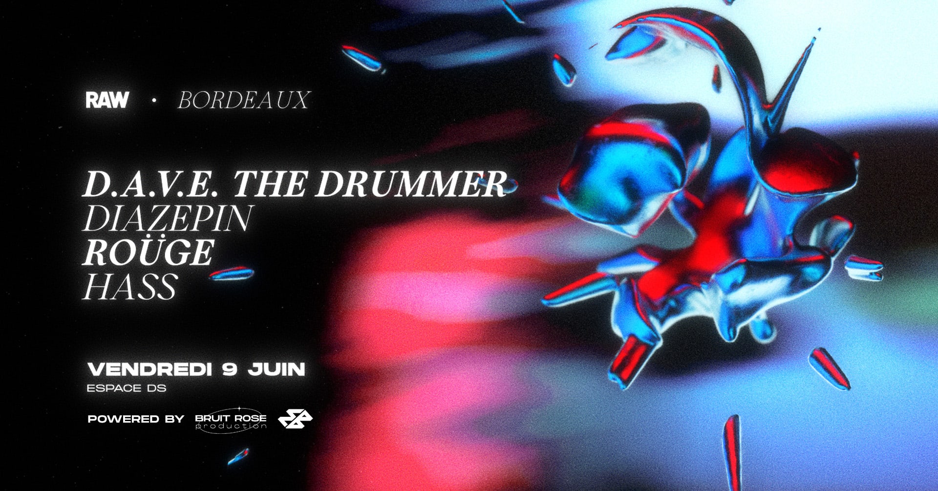Raw • D.A.V.E. The Drummer, Roüge, Diazepin, Hass Cover