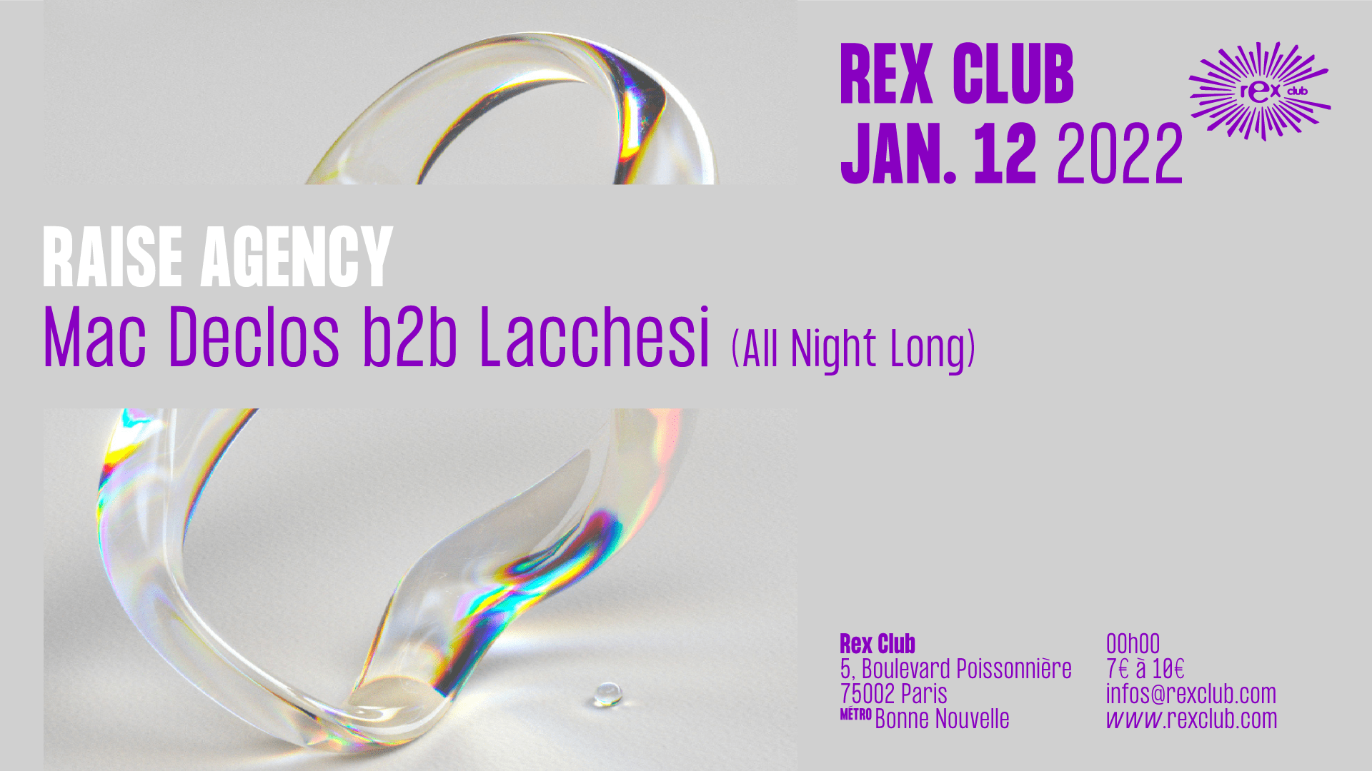 Raise Agency: Mac Declos B2b Lacchesi (All Night Long) Cover