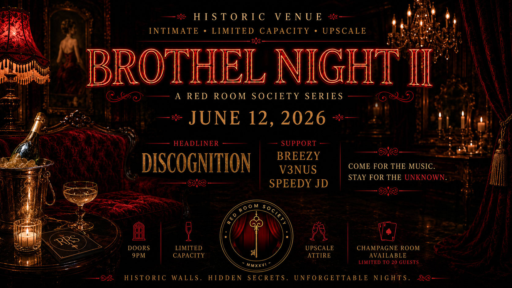 Red Room Society Presents: Discognition (Brothel Night II) Cover