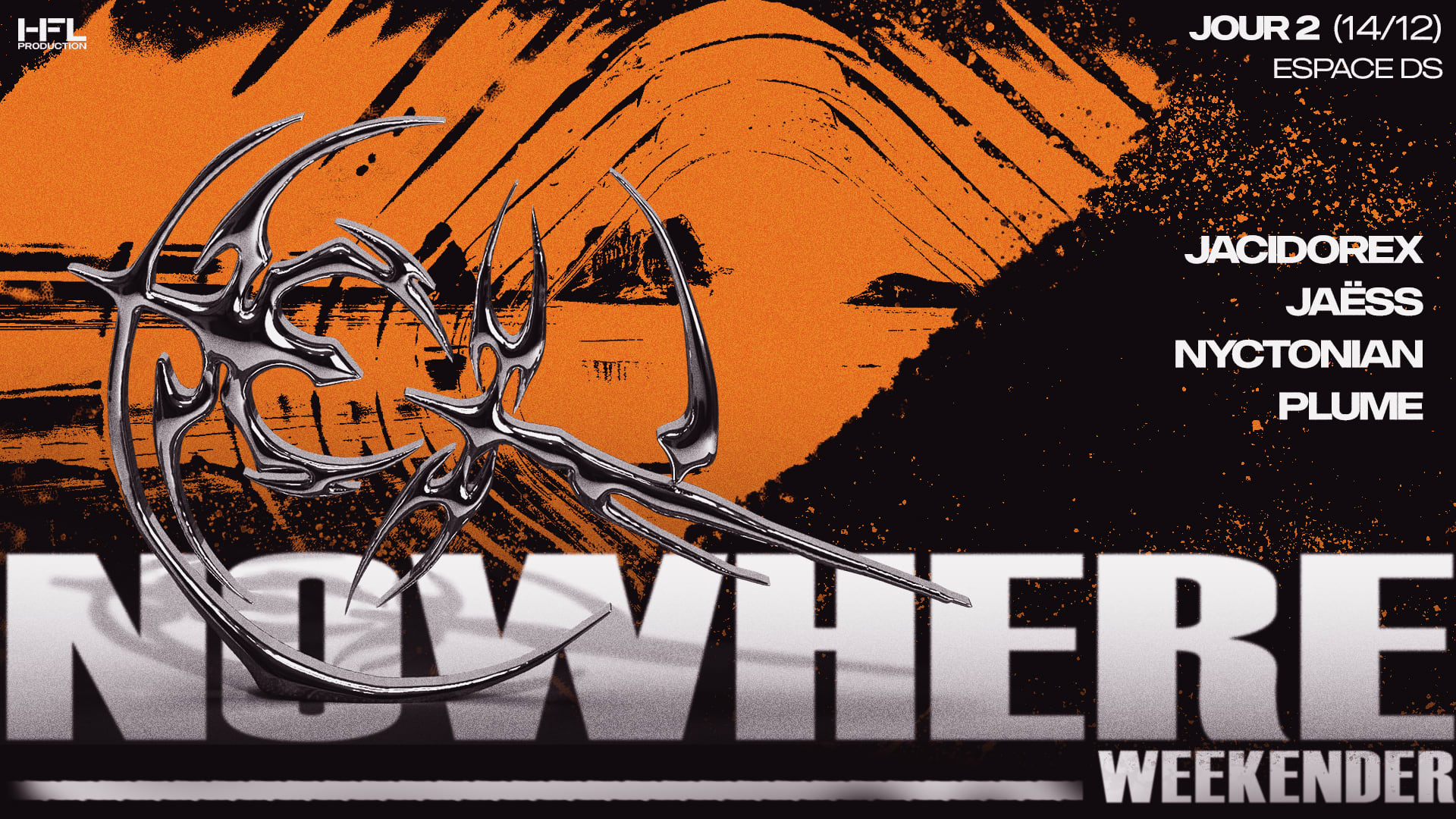 Nowhere Weekender / Jour 2 W/ Jacidorex / Nyctonian / Jaess Cover