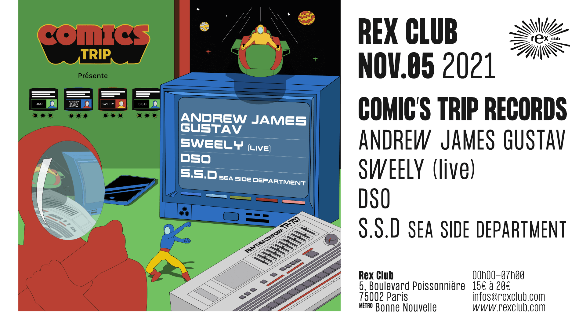 Comic's Trip Records: Andrew James Gustav, Sweely Live & More Cover