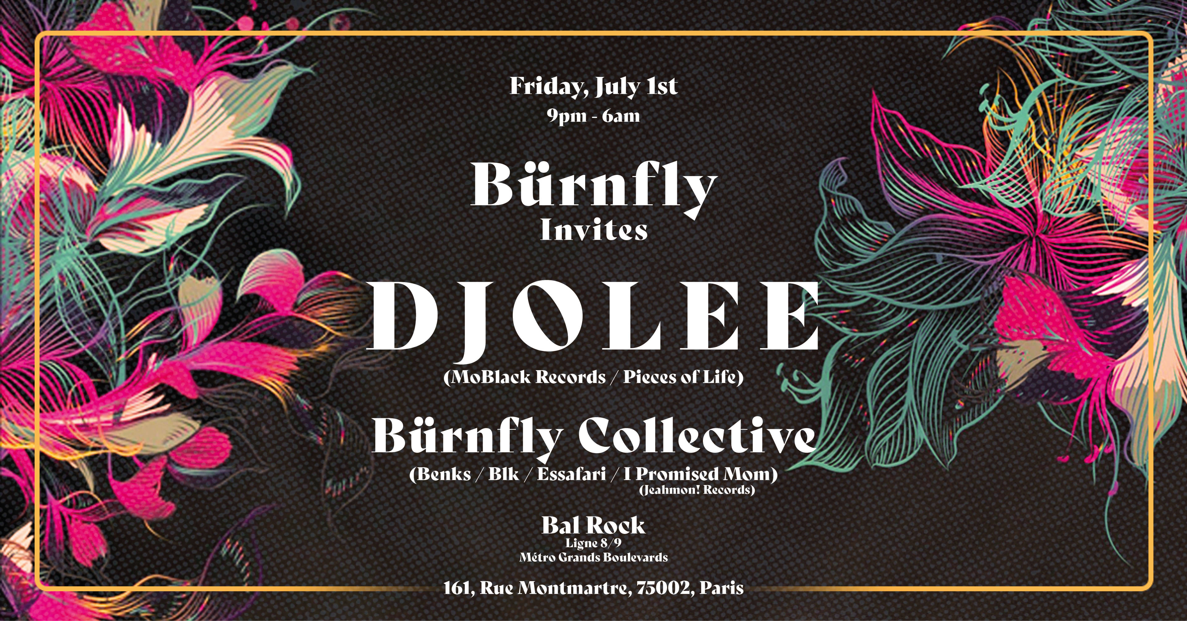 Bürnfly Invites: Djolee (Moblack Records, Pieces Of Life) Cover