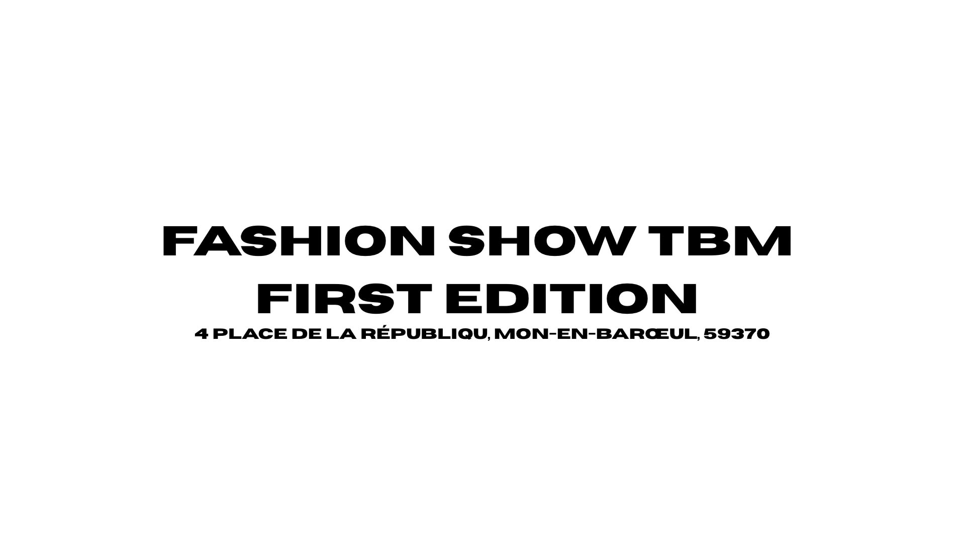 Tbm Fashion Show Cover