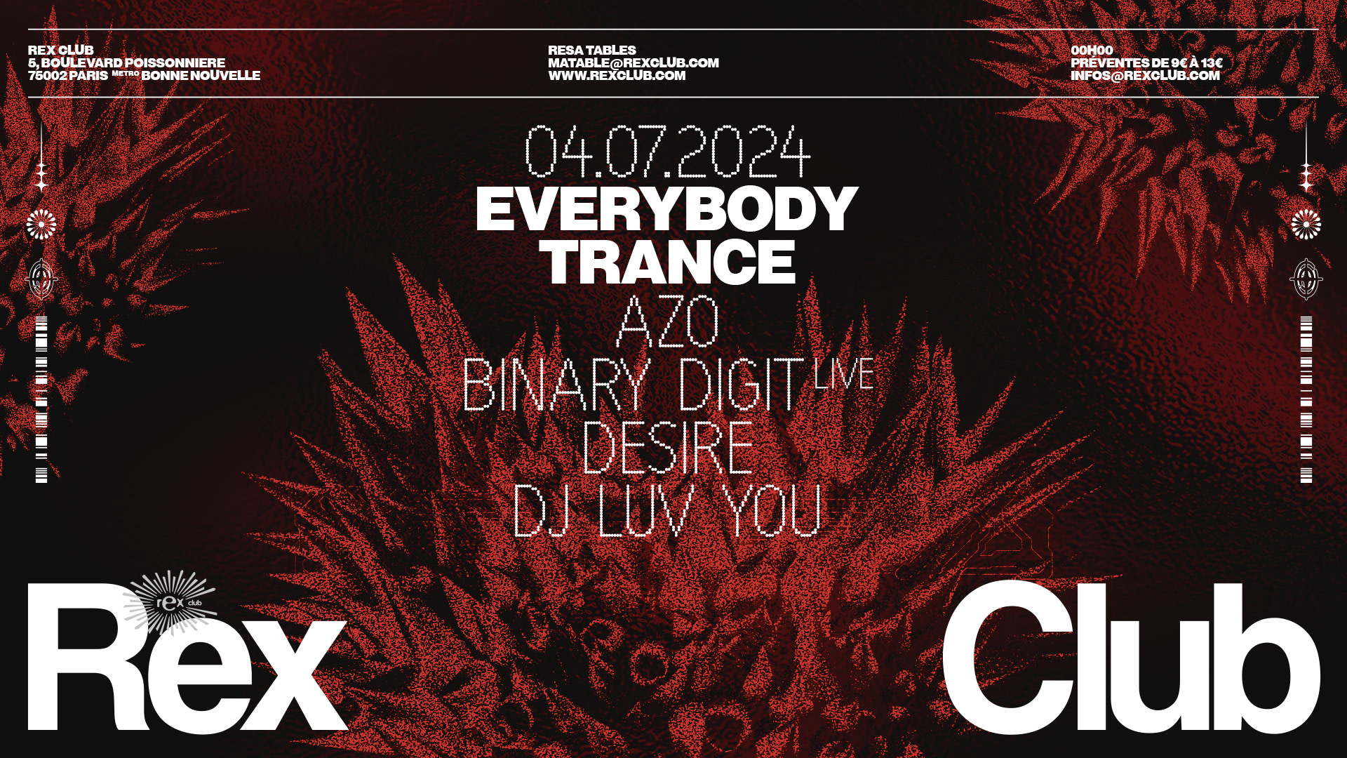 Everybody Trance: Azo, Binary Digit Live, Desire, Dj Luv You Cover