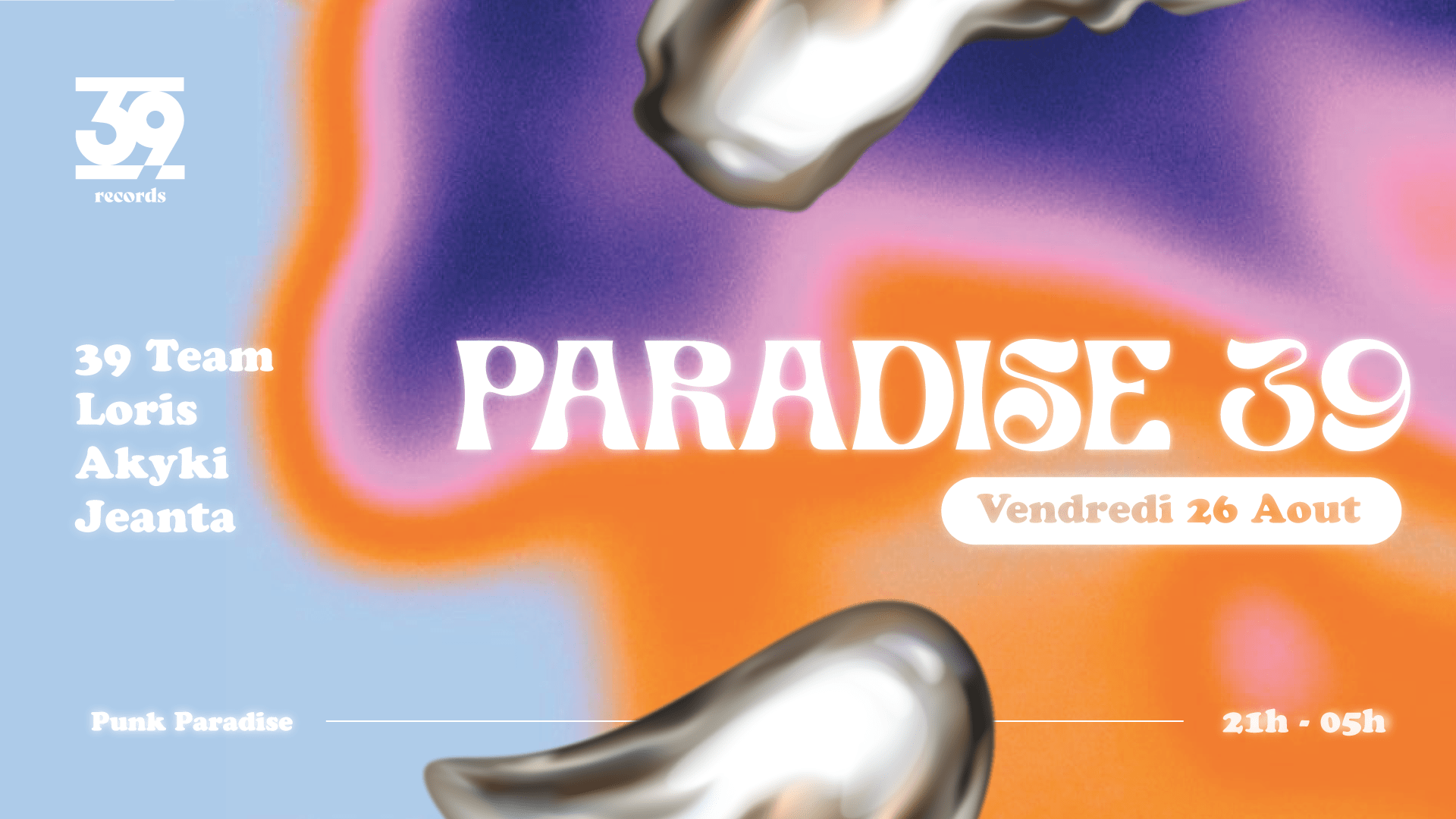 Paradise 39 - 39 Records W/ Jeanta, Akyki, Loris Cover