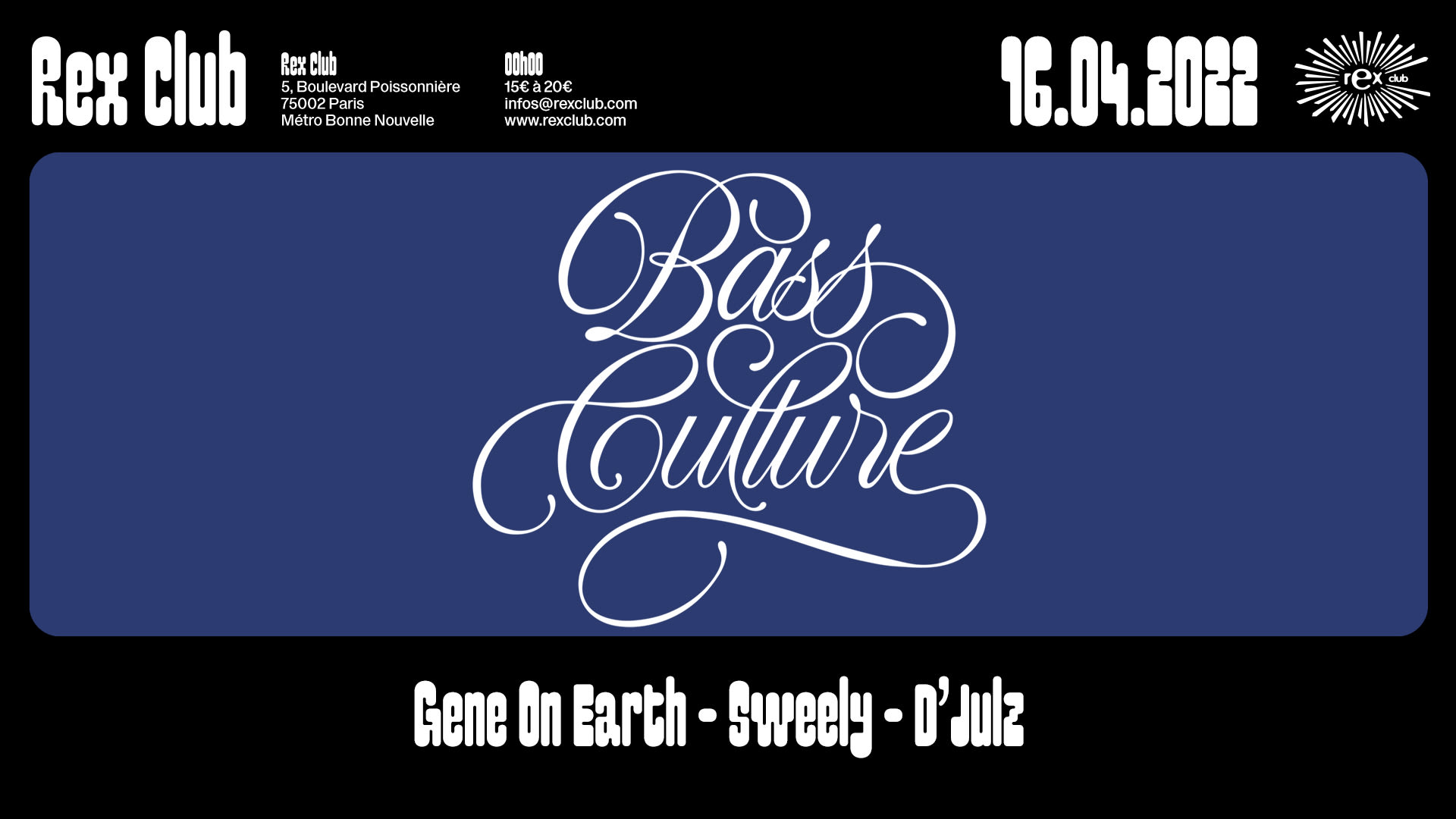 Bass Culture: Gene On Earth, Sweely, D'julz Cover