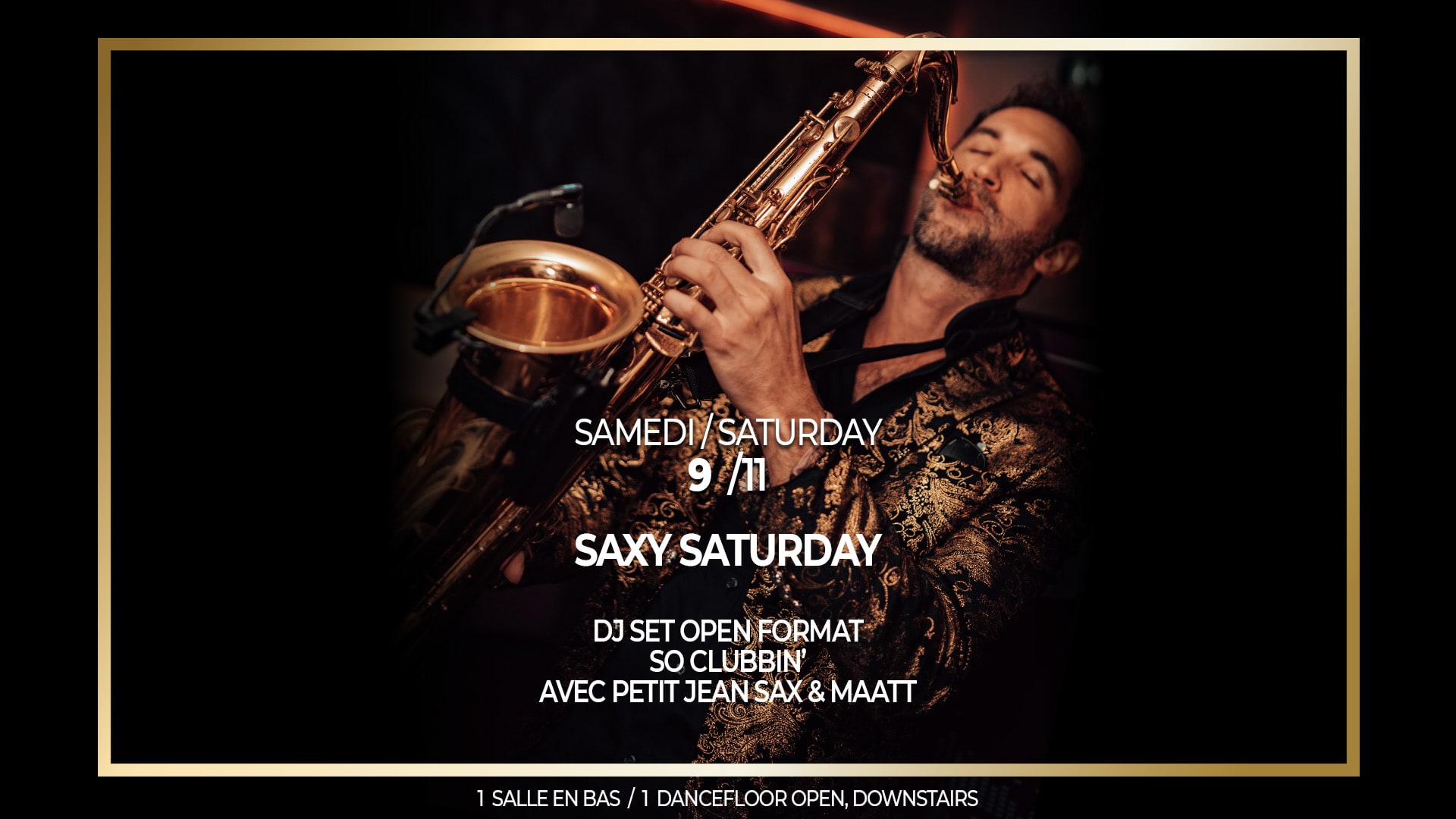 9/11  Saxy Saturday : Live Club ! Cover