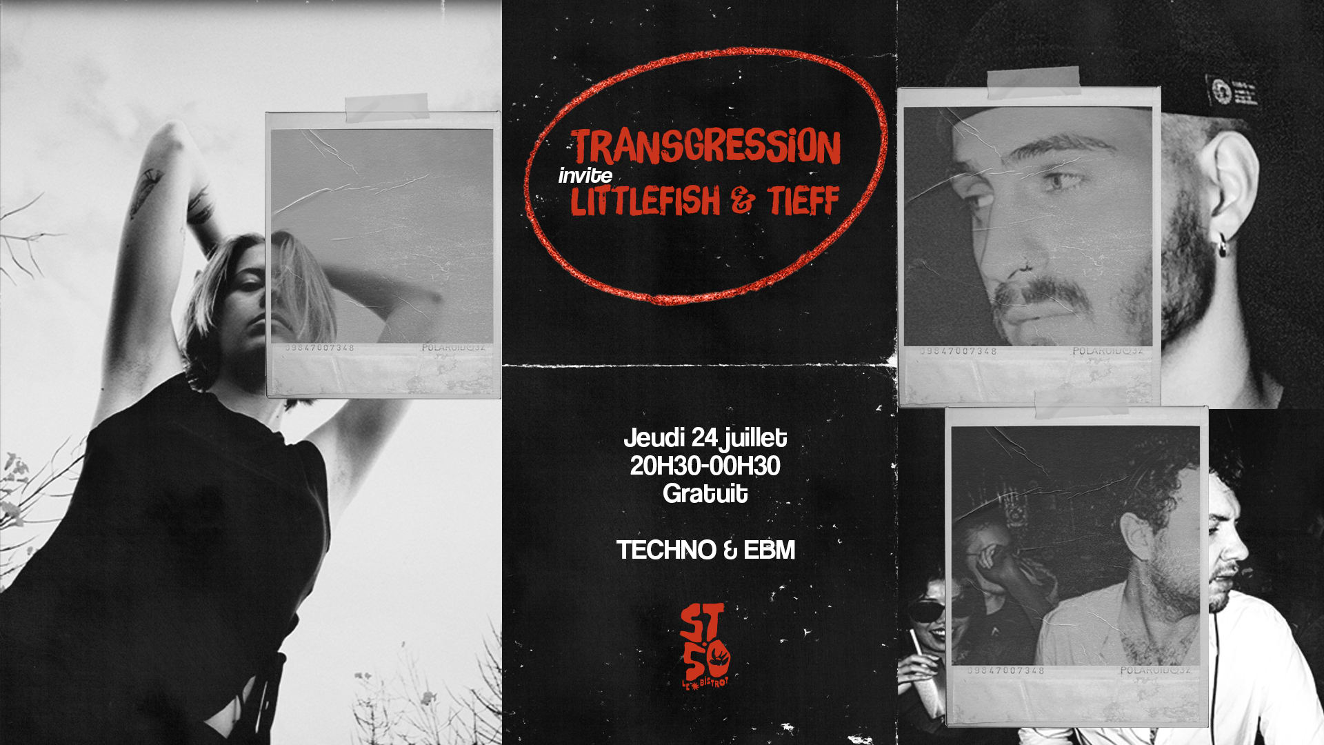 Transgression Invite : Littlefish & Tieff Cover