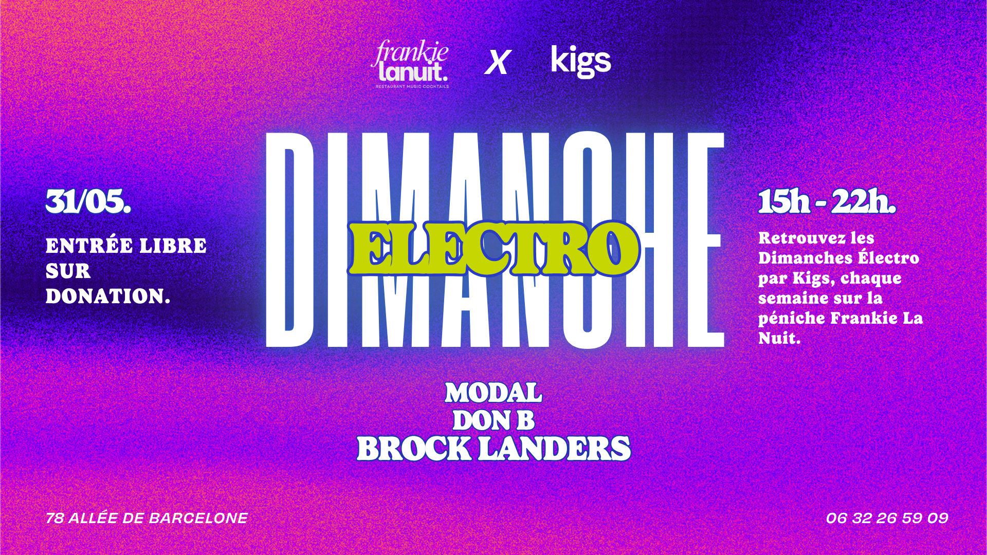 Dimanche Electro #12 - Brock Landers, Don B, Modal Cover