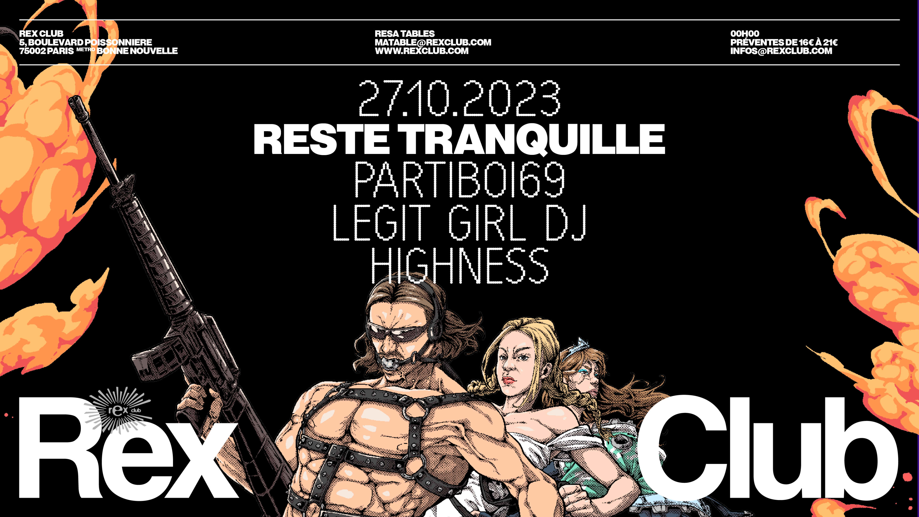 Reste Tranquille: Partiboi69, Legit Girl Dj, Highness Cover