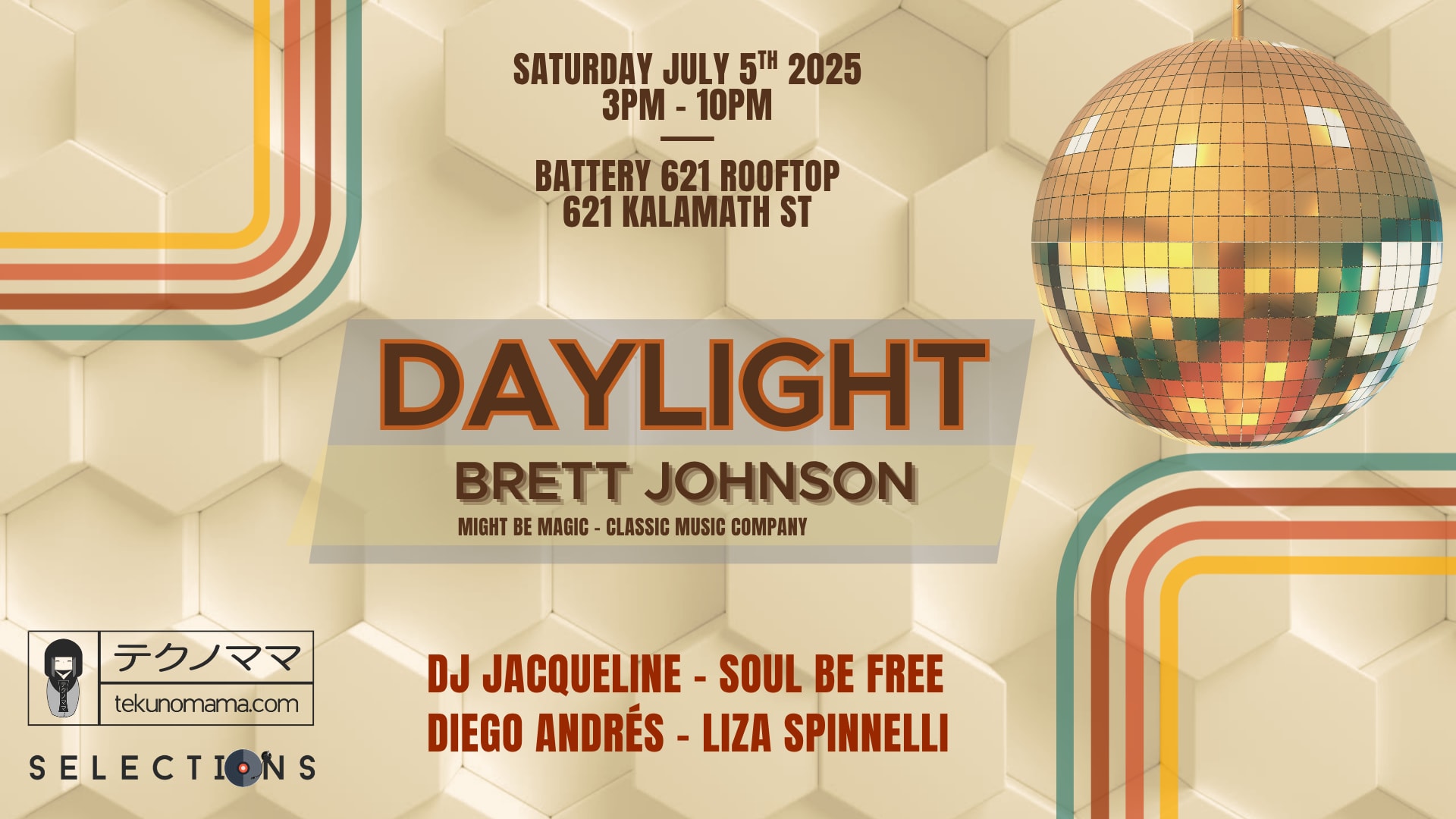 Selections & Tekunomama Present Daylight W/ Brett Johnson ++ Cover