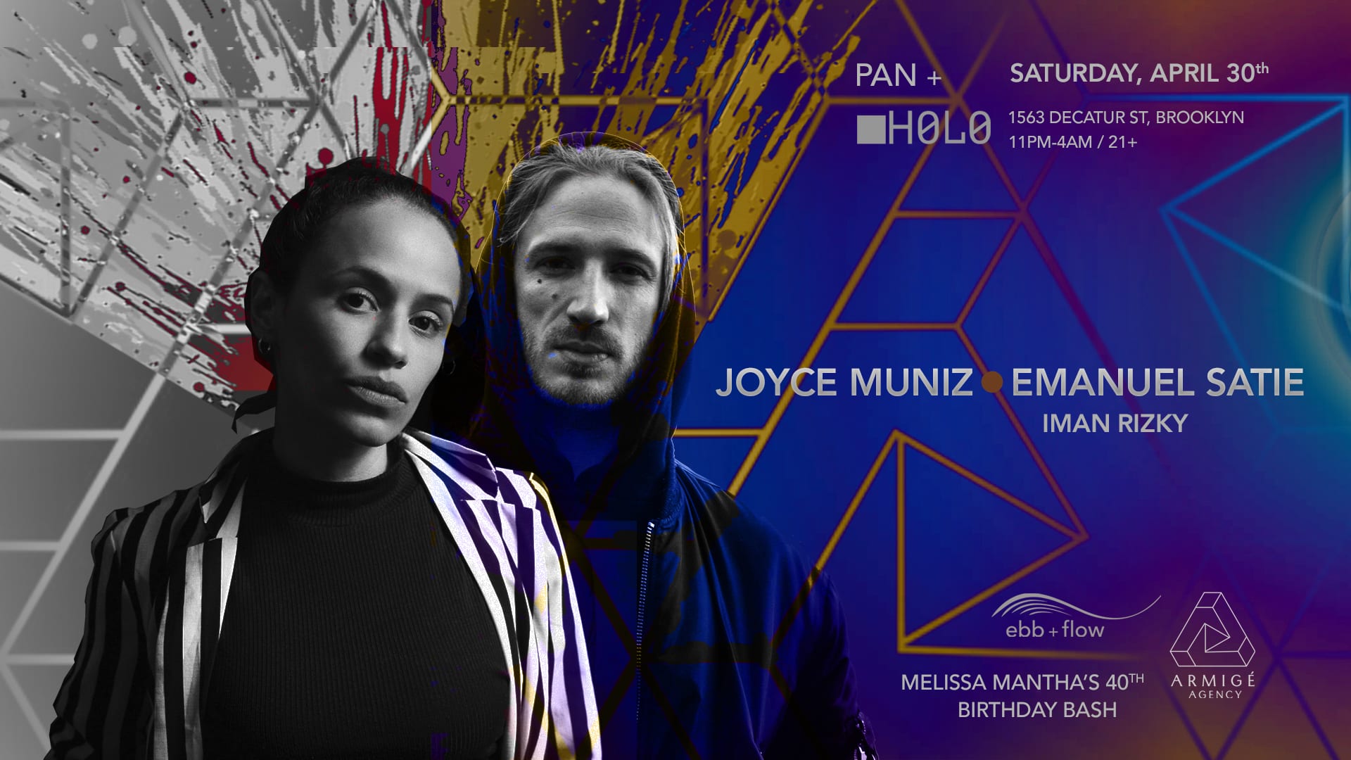 New Location - Ebb + Flow & Armigé Present Joyce Muniz & Emanuel Satie Cover