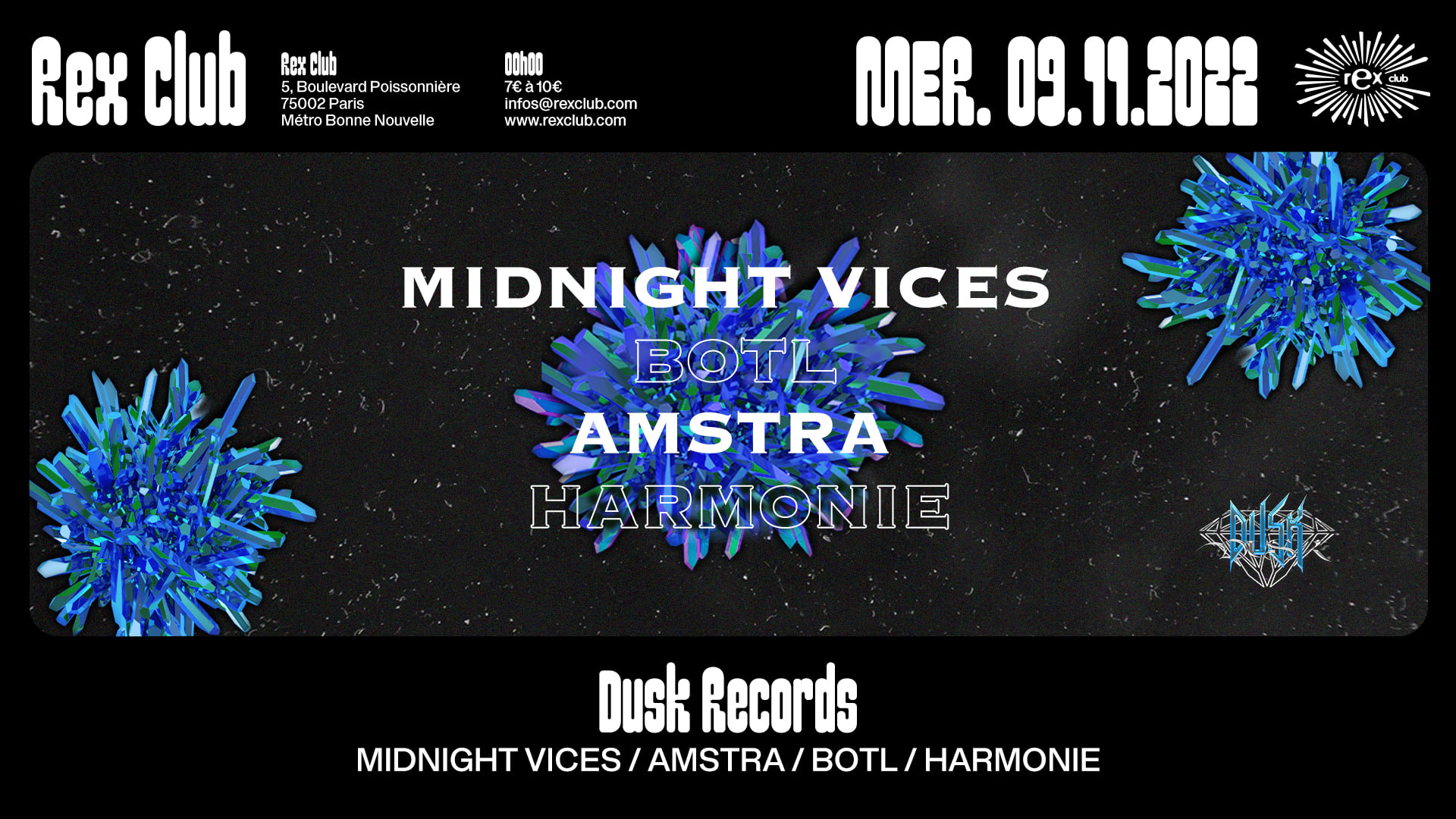 Dusk Records: Midnight Vices, Amstra, Botl, Harmonie Cover