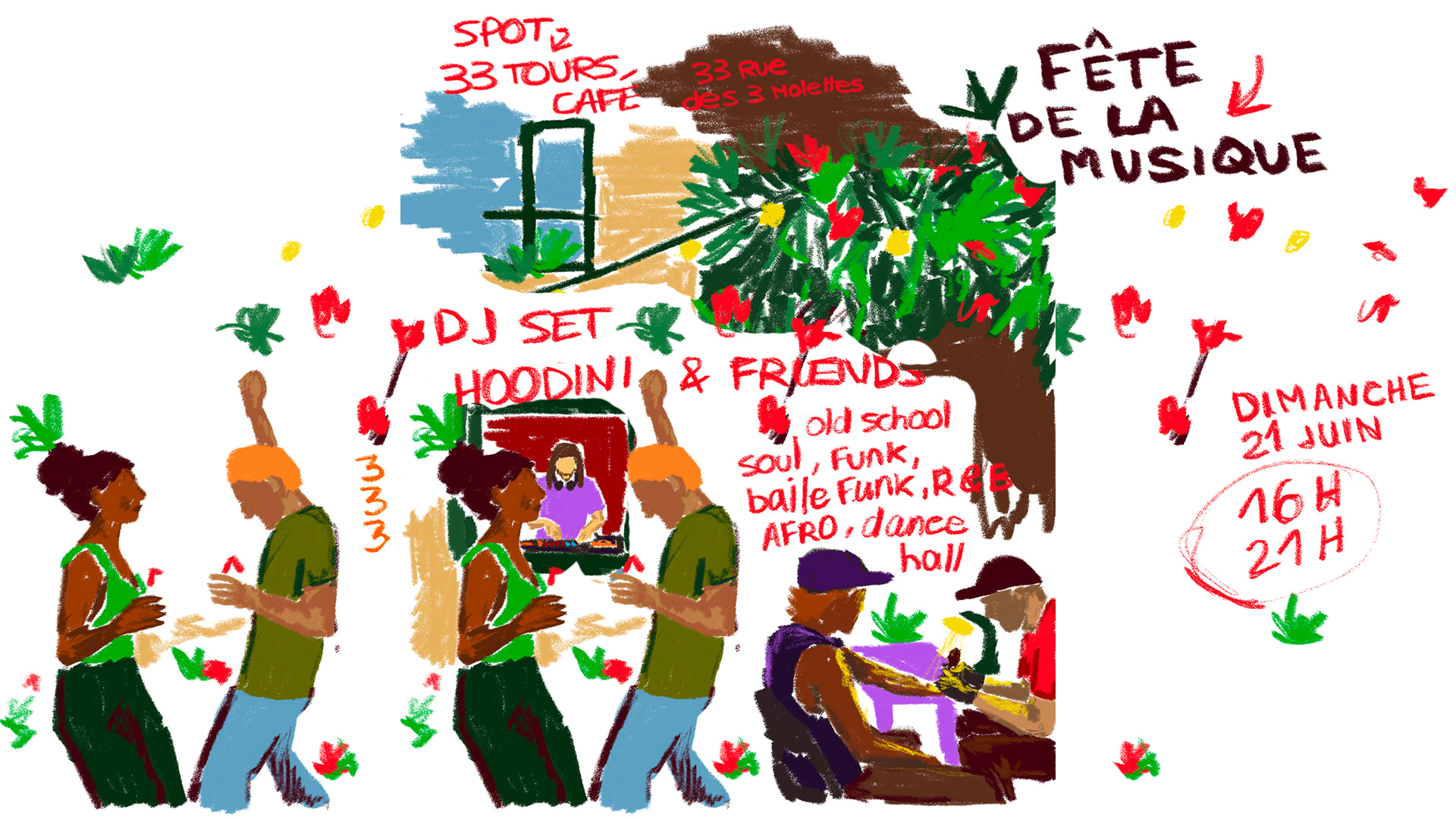 Fdlm : Hoodini & Friends @33tours Café Cover