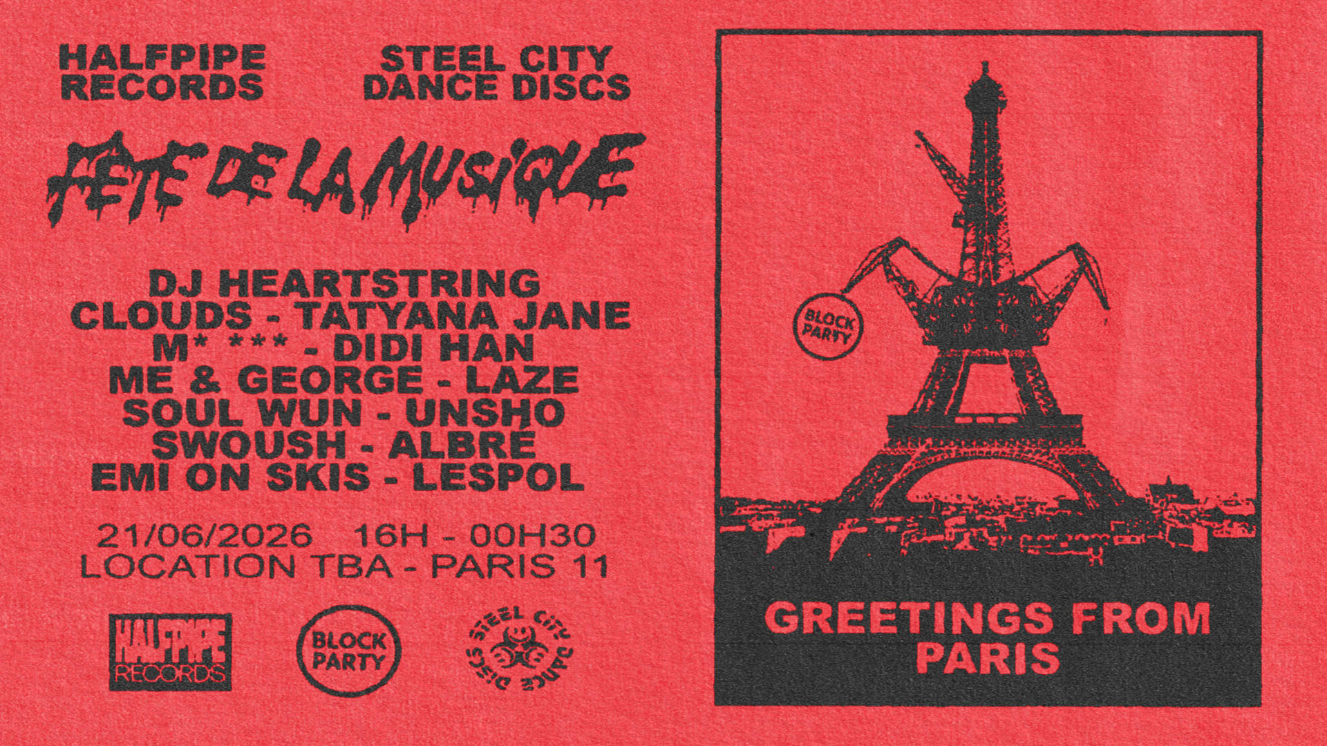 Fdlm 2026 : Halfpipe Records X Steel City Dance Discs Cover