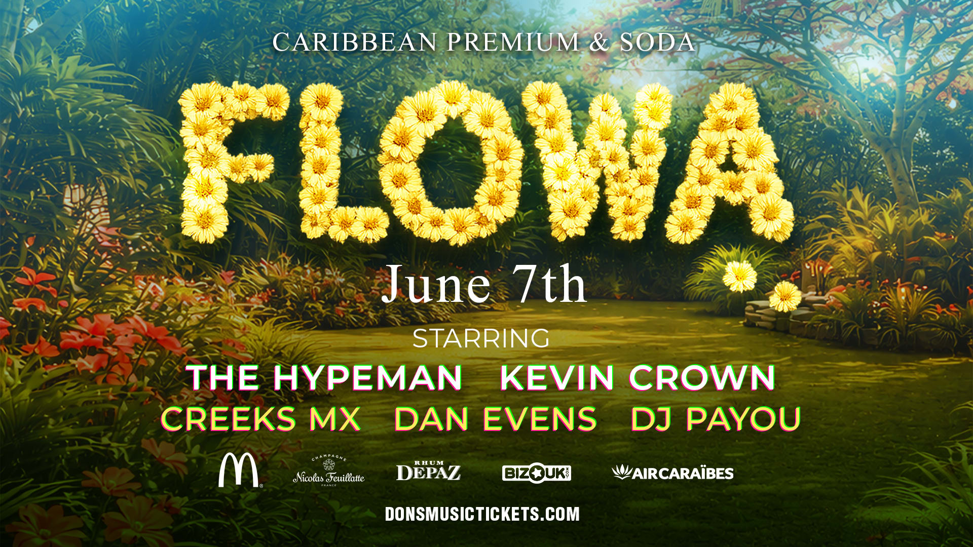"Flowa" Caribbean Premium & Soda Cover