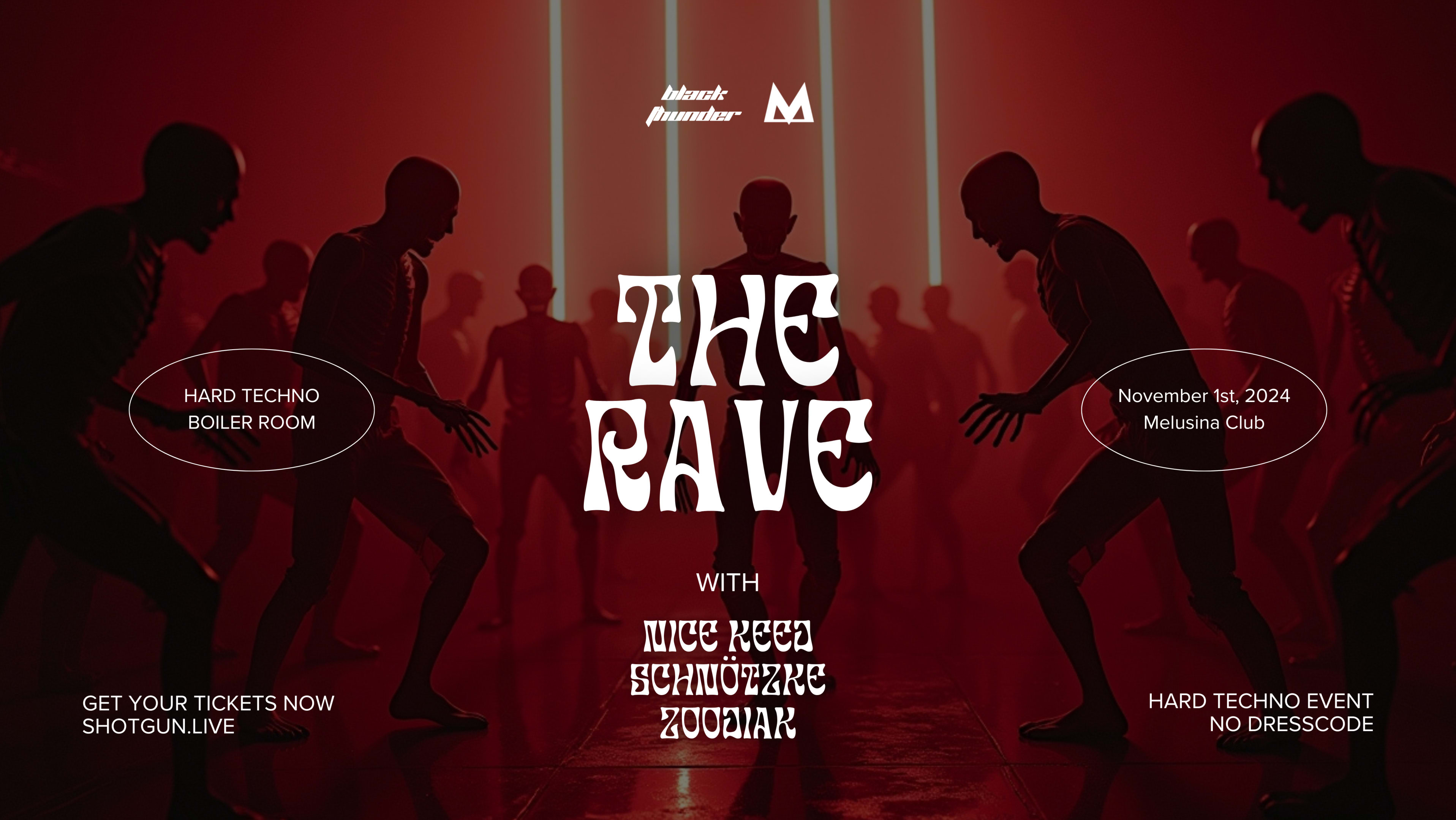 The Rave @ Melusina W/ Nice Keed, Zoodiak, Schnötzke Cover