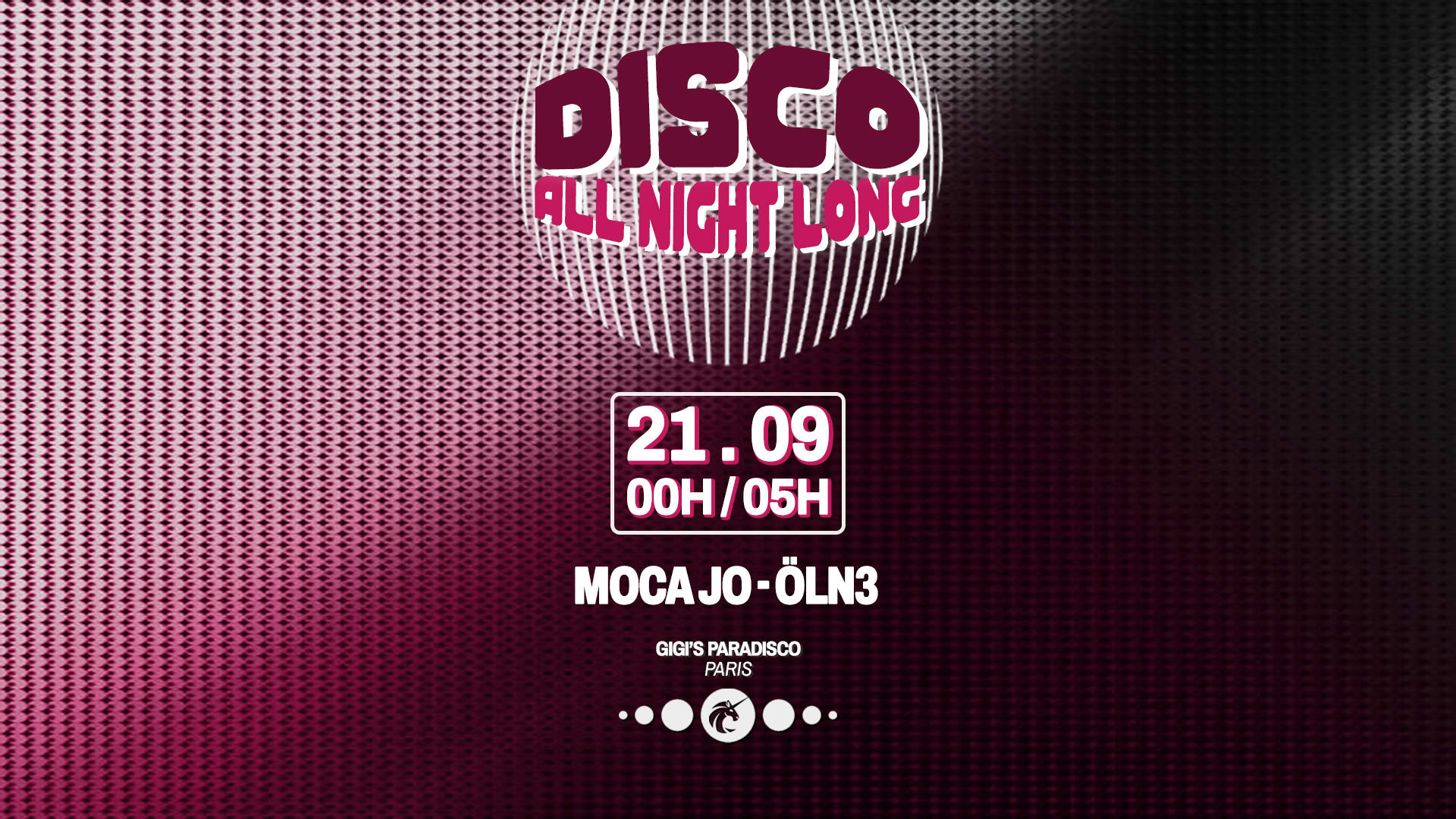 Disco All Night Long - Moca Jo, Öln3 Cover