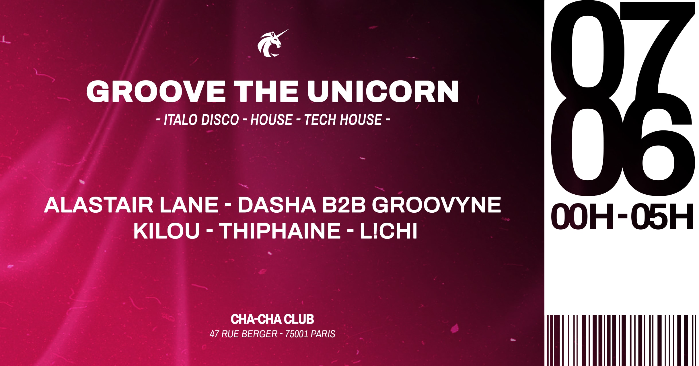 Groove The Unicorn #14 - Cha-Cha Club, Paris Cover